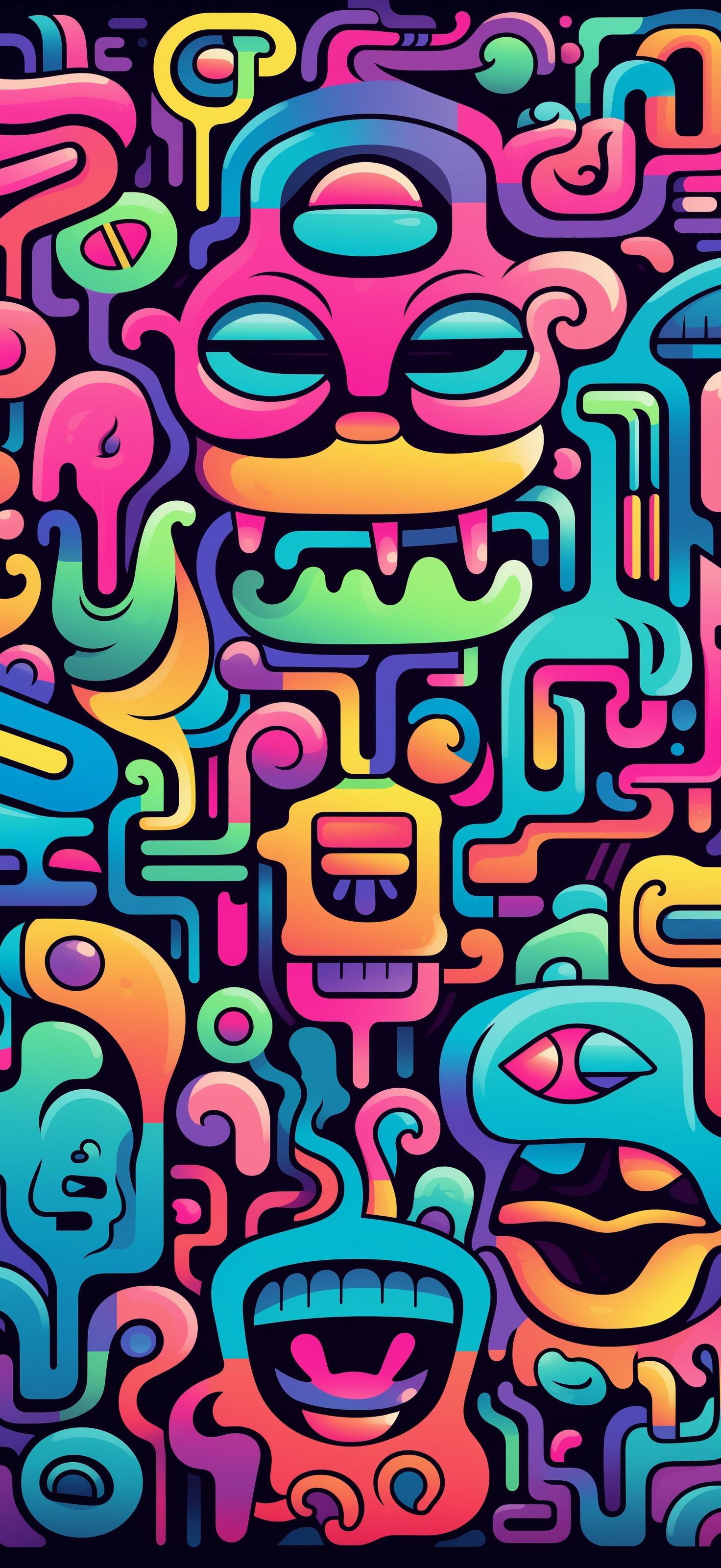 Some Neon styled wallpaper