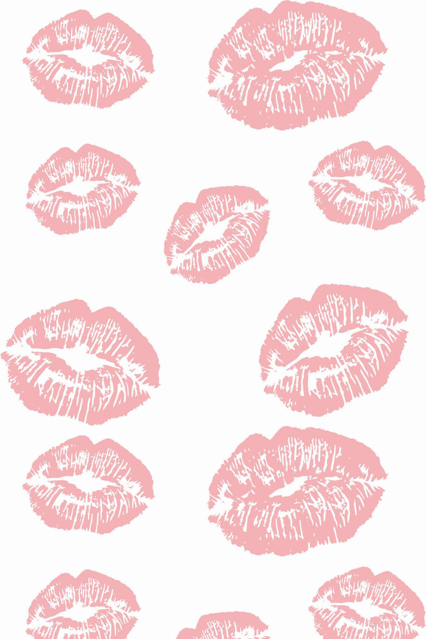 Pink kiss Peel and Stick Wallpaper or