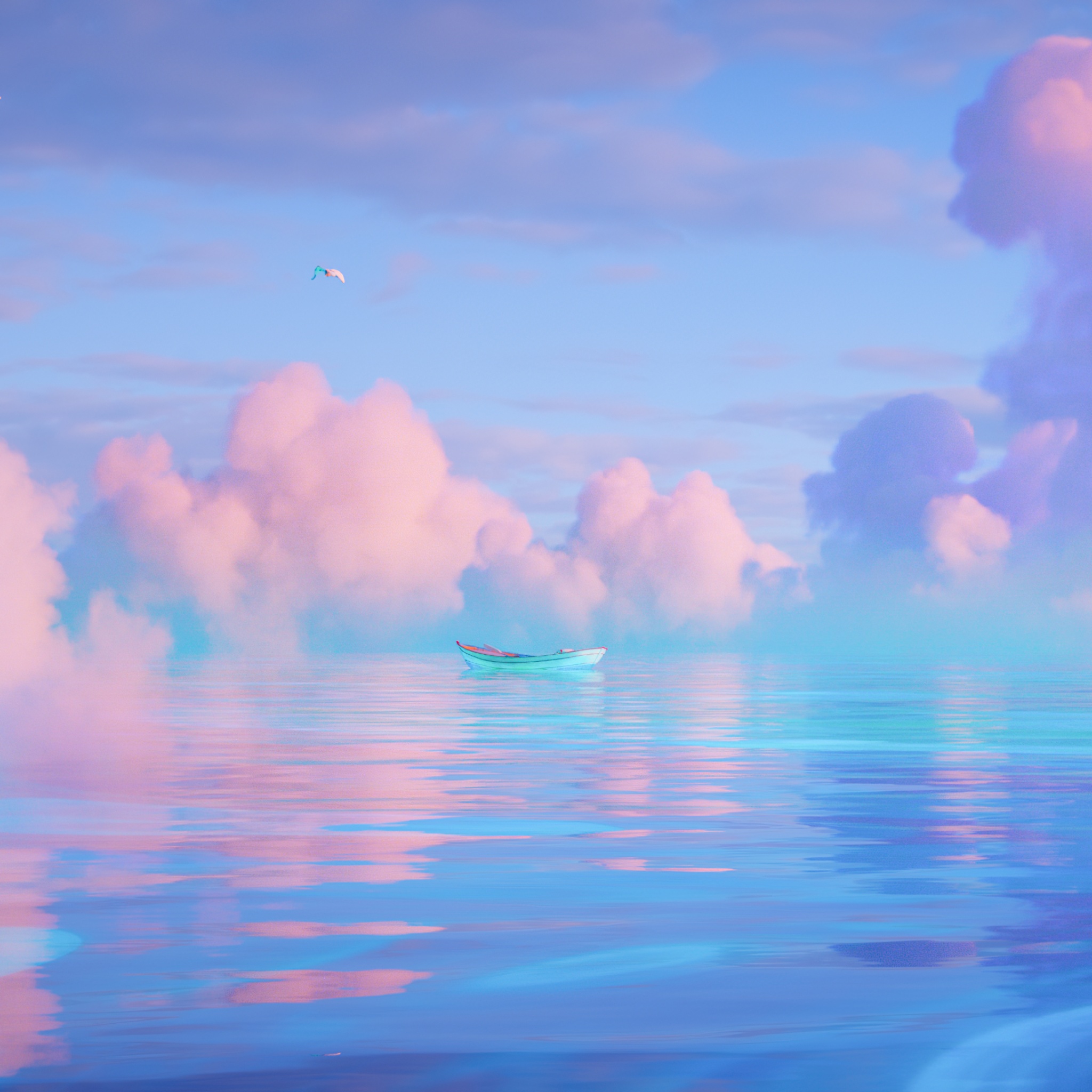 Ocean Wallpaper 4K, Ultrawide, Boat