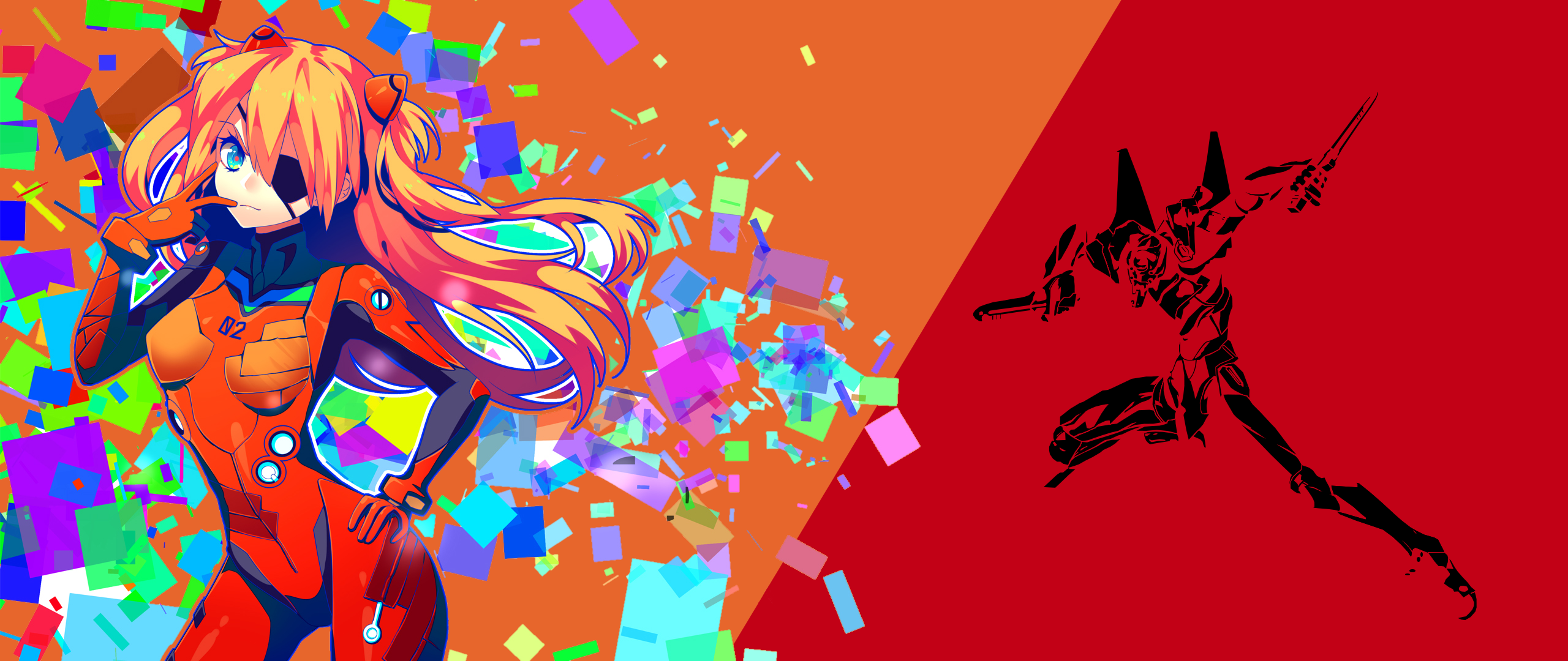 Ultrawide evangelion wallpaper, r