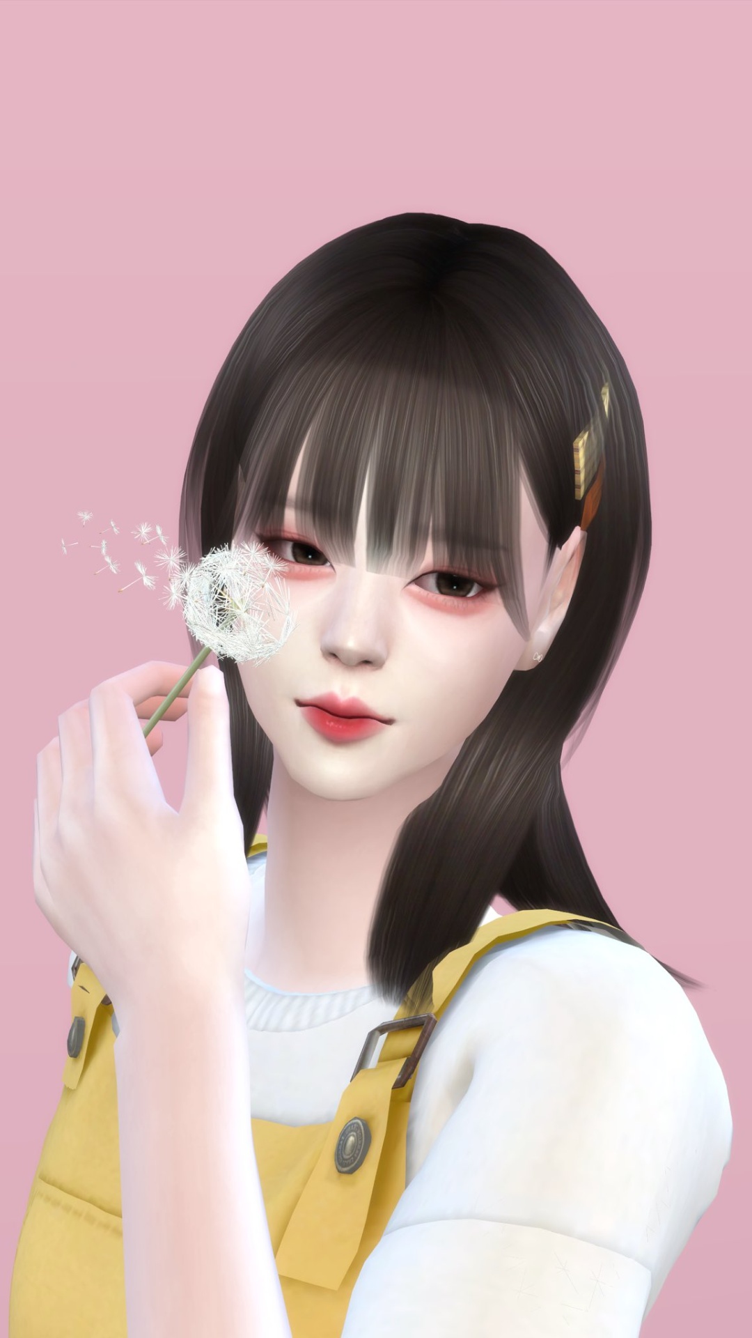 Cute Cartoon Korean Girl Wallpaper