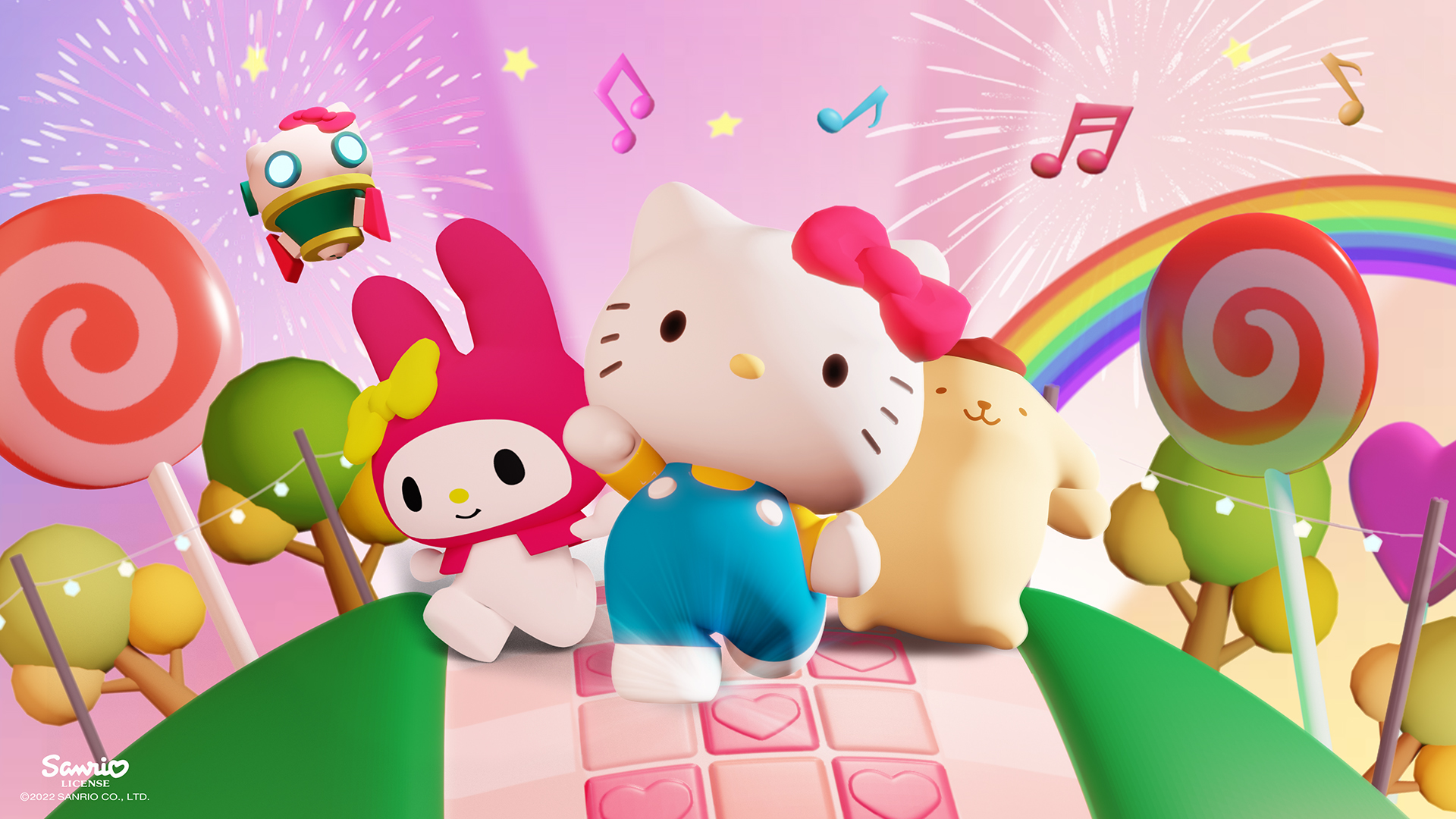 Get into the groove in Hello Kitty and Friends Happiness Parade