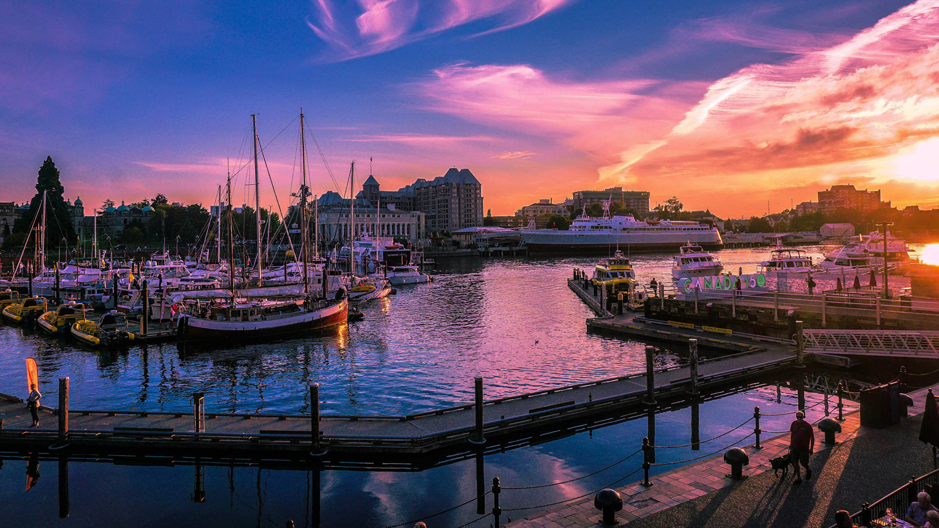 Download Canada Victoria Harbour Sunset