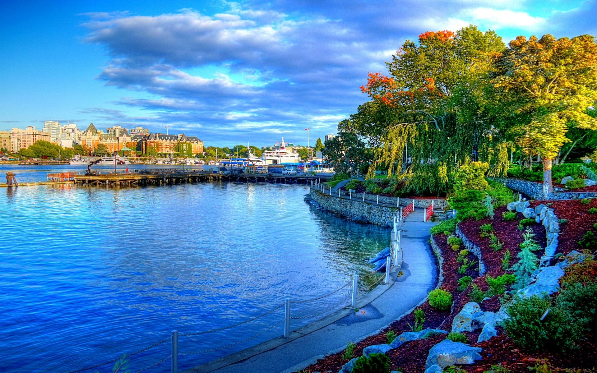 Download HDR Canada Flower Tree Lake