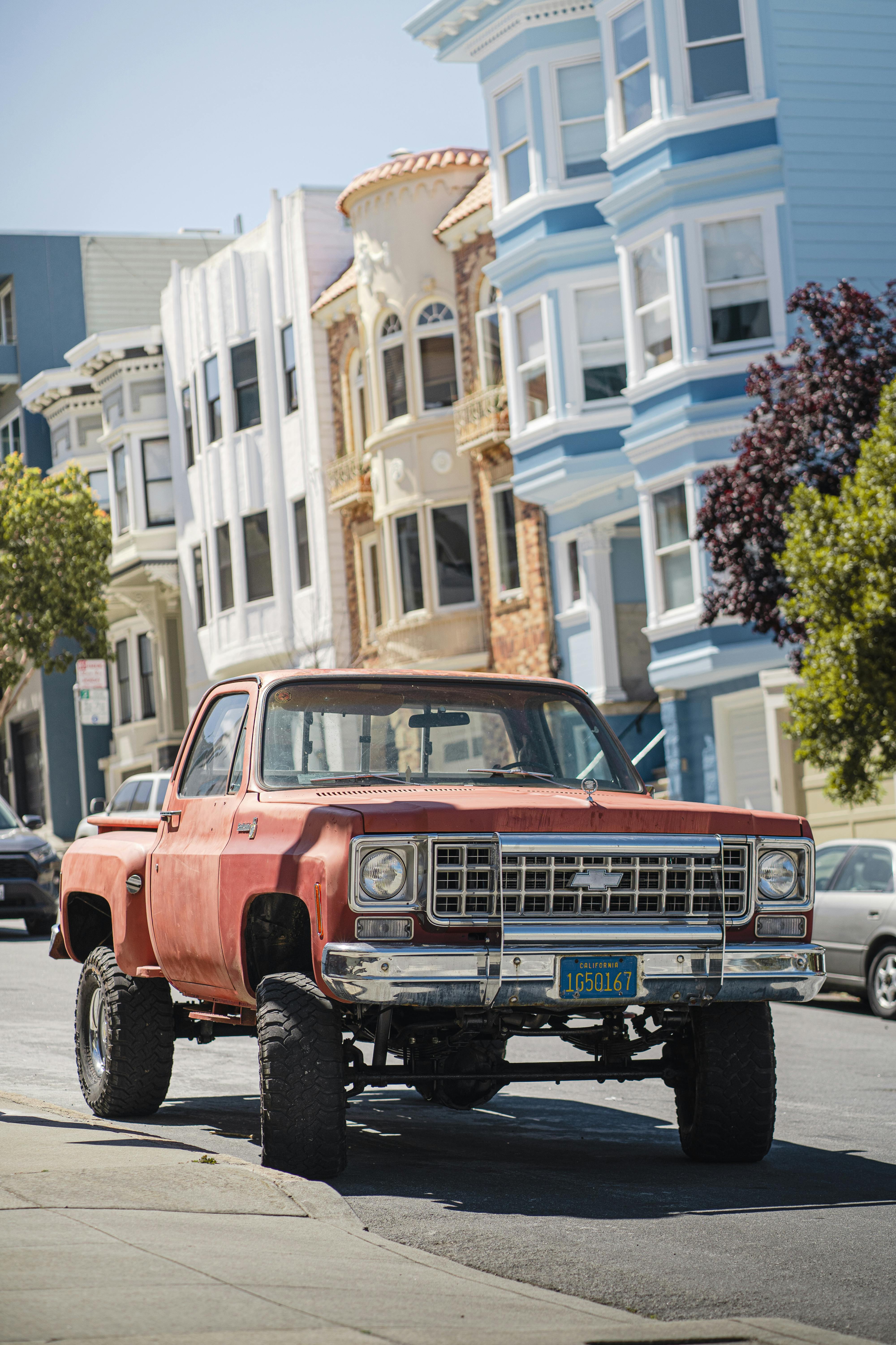 Vintage Chevy Pickup Truck on the Road