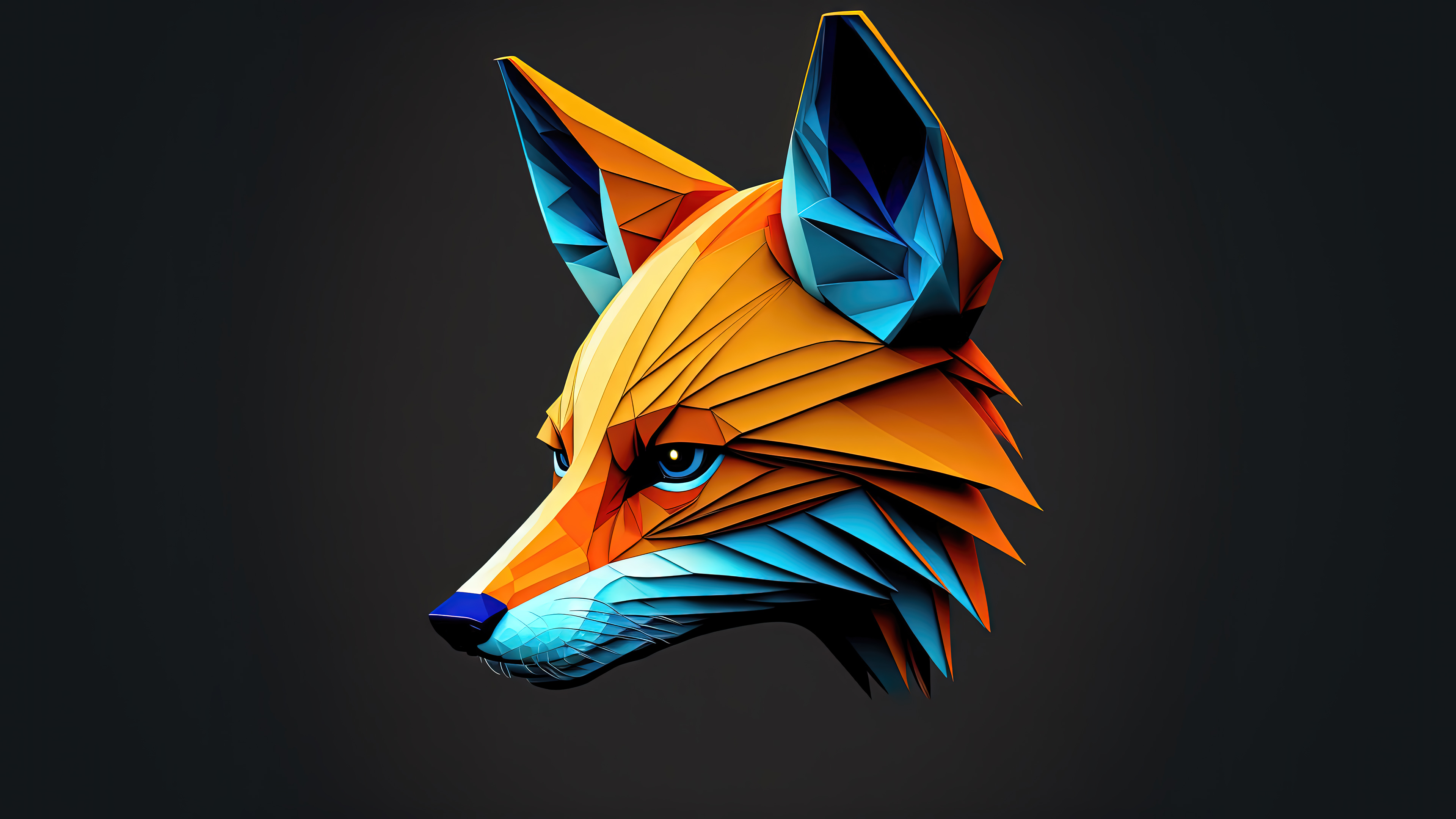 Colorful Fox Art HD Wallpaper