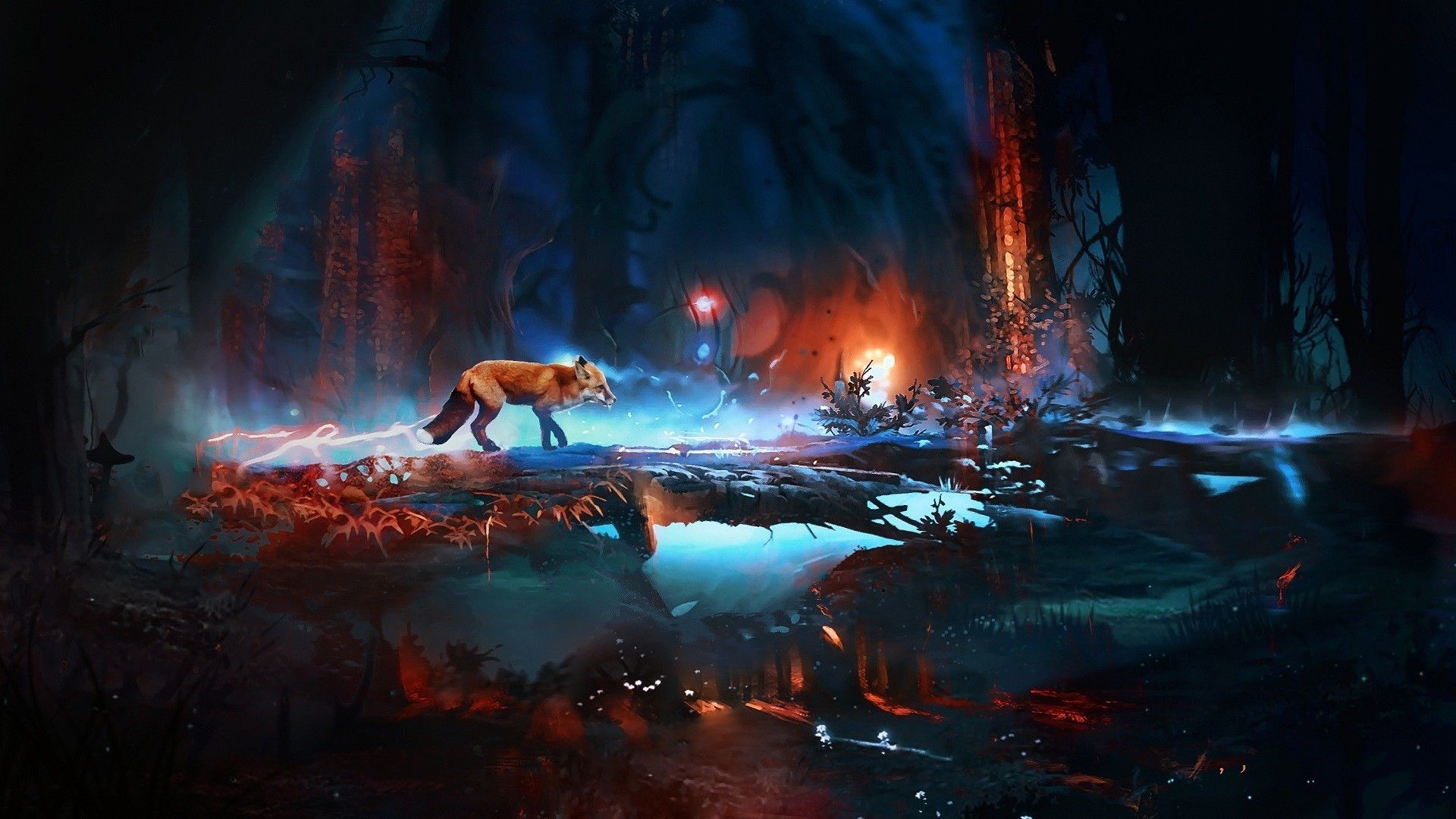 Fantasy Fox Dark Wallpaper 111398