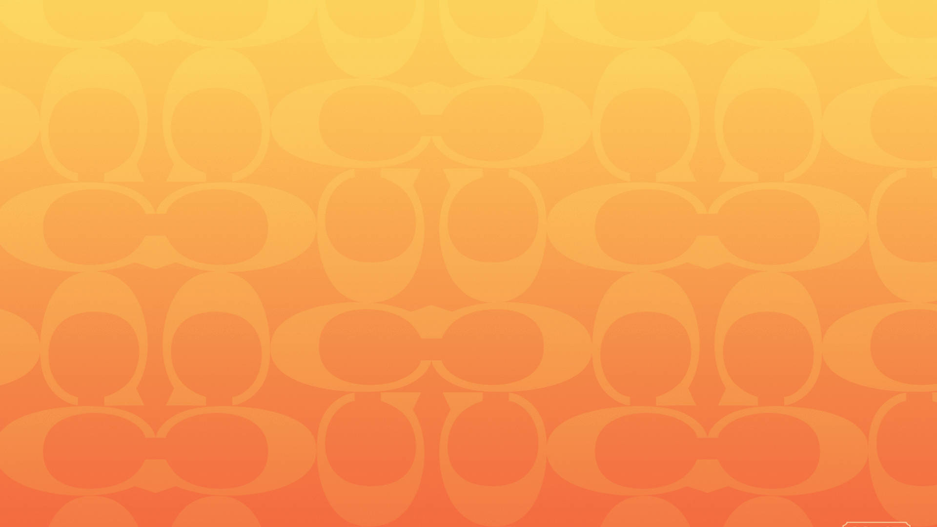 Coach Logo On Orange Fade Wallpaper