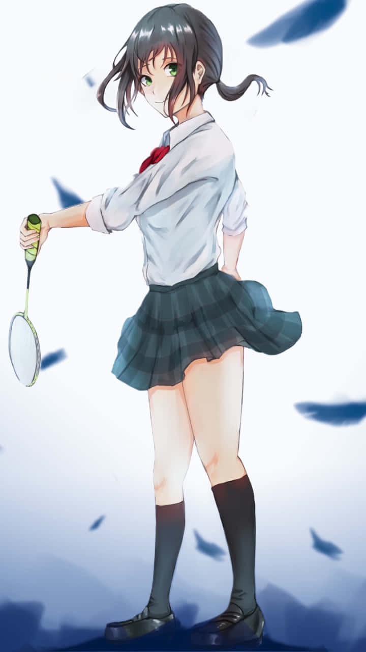 Download A Player Practices Badminton