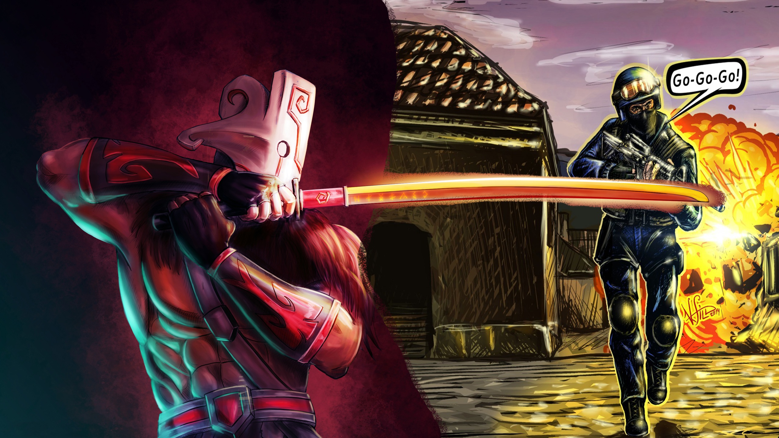 Wallpaper DOTA 2, CSGO. csgo, CS 1.6