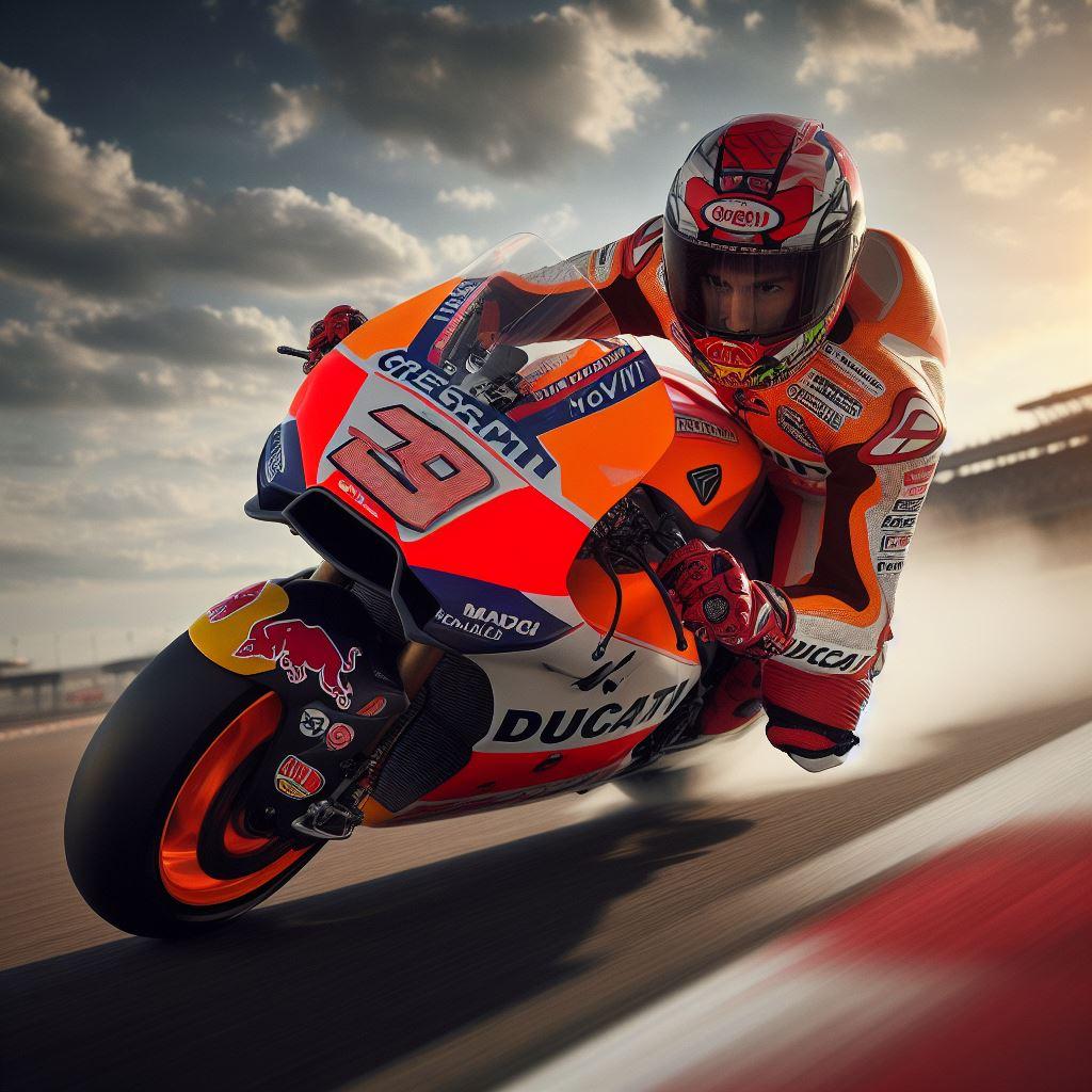 Marc Marquez riding a Gresini Ducati