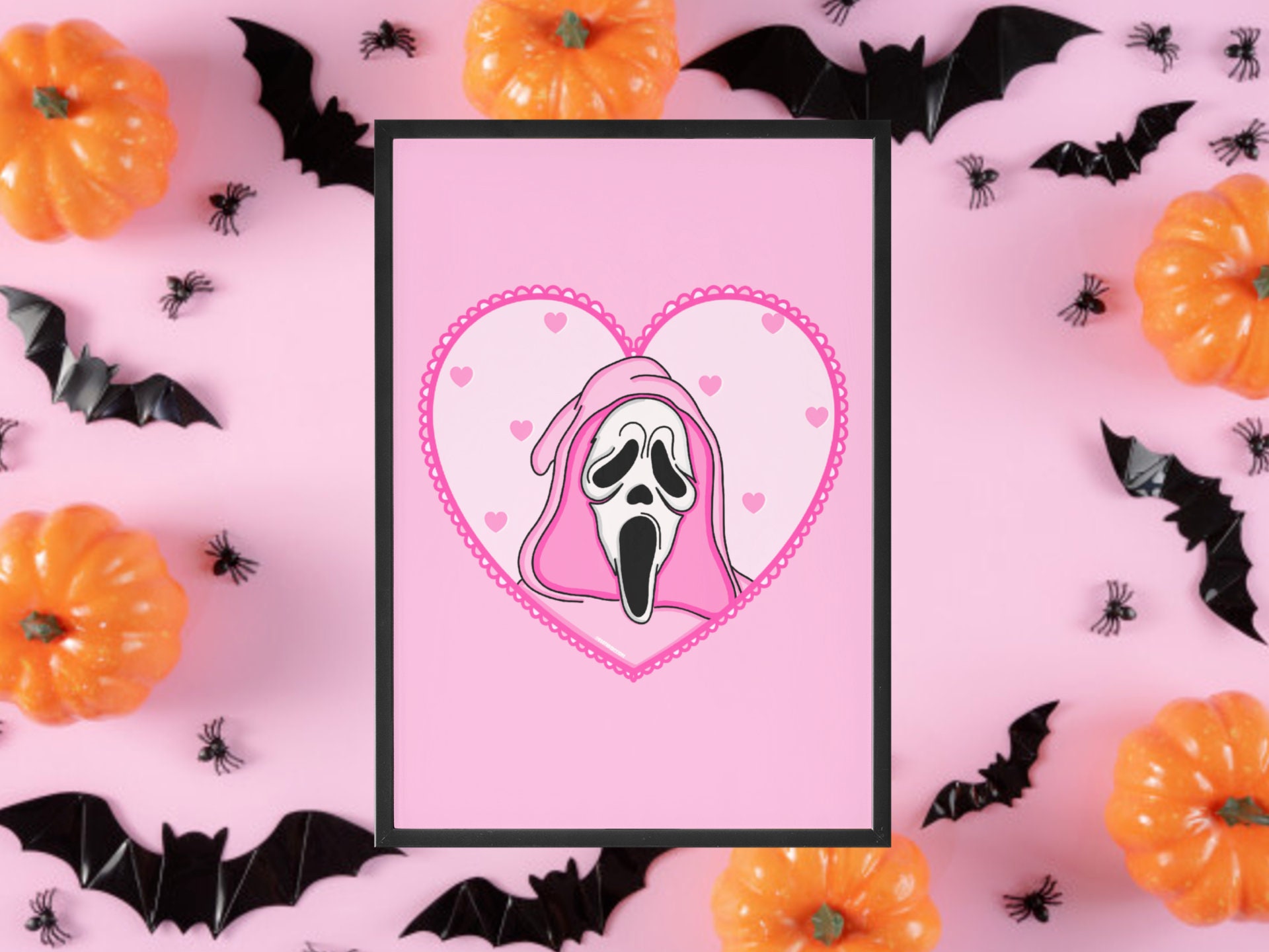 Pink Ghostface Scream Inspired