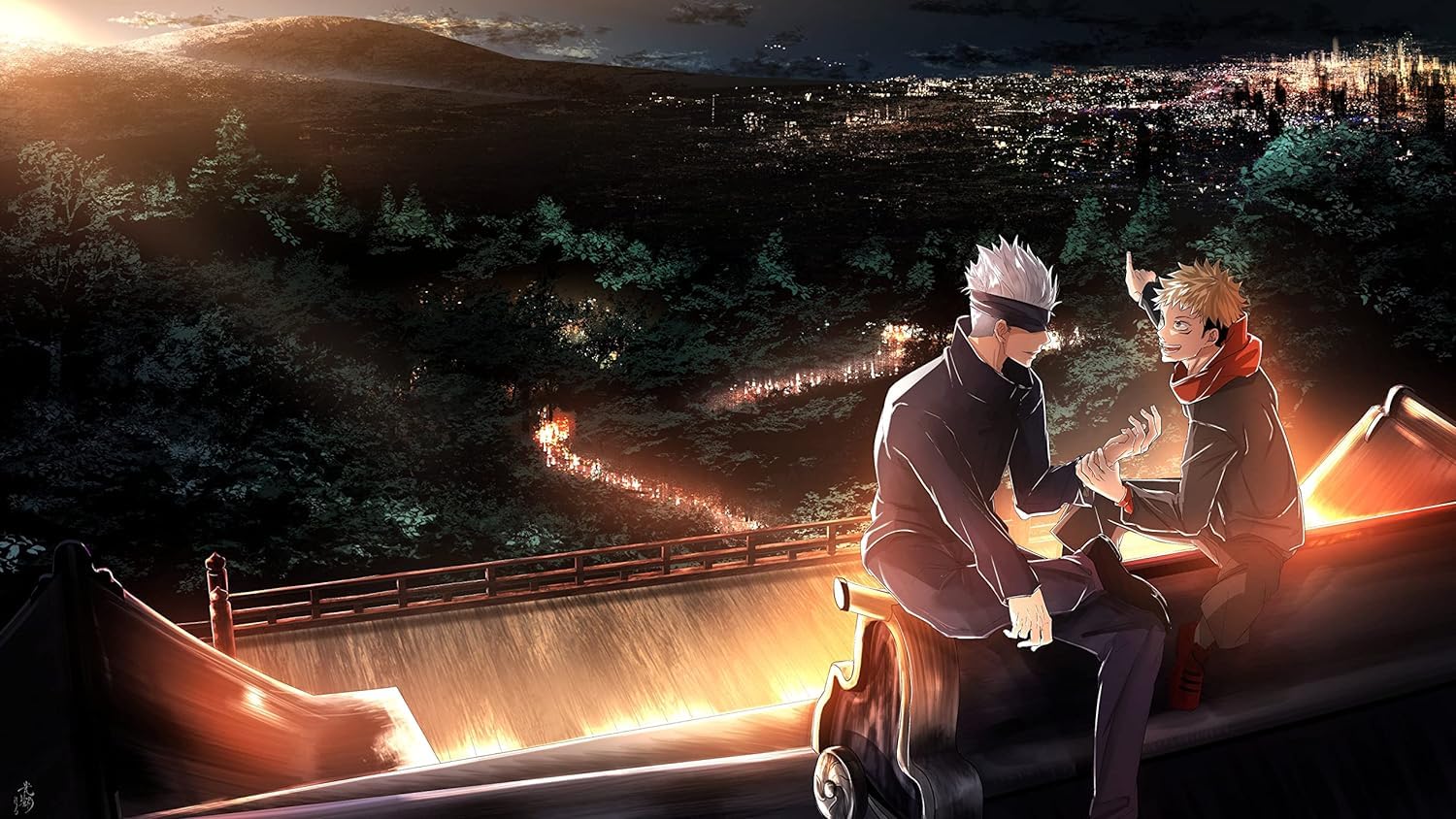 Anime Series Satoru Gojo Yuji Itadori