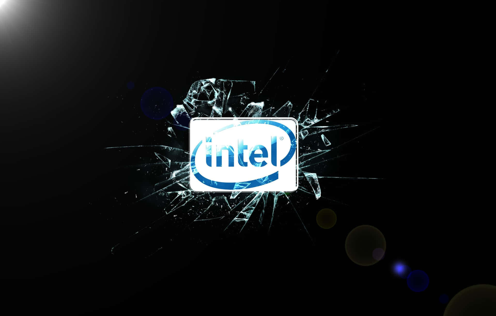 Download Intel Logo Shattered Glass
