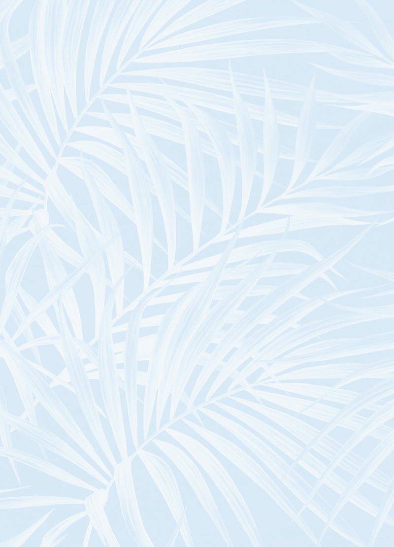 Tropicana Palm in Light Blue Wallpaper