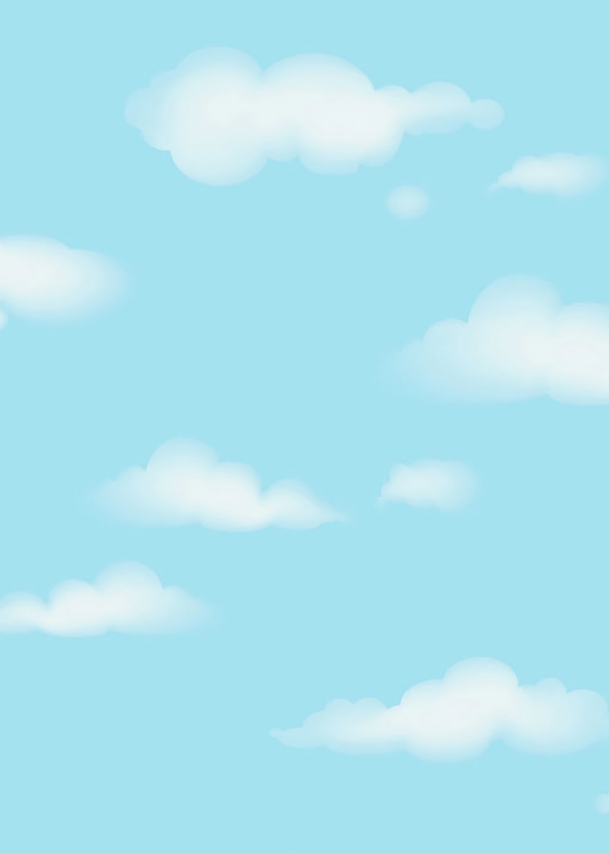 Above The Clouds Light Blue and White
