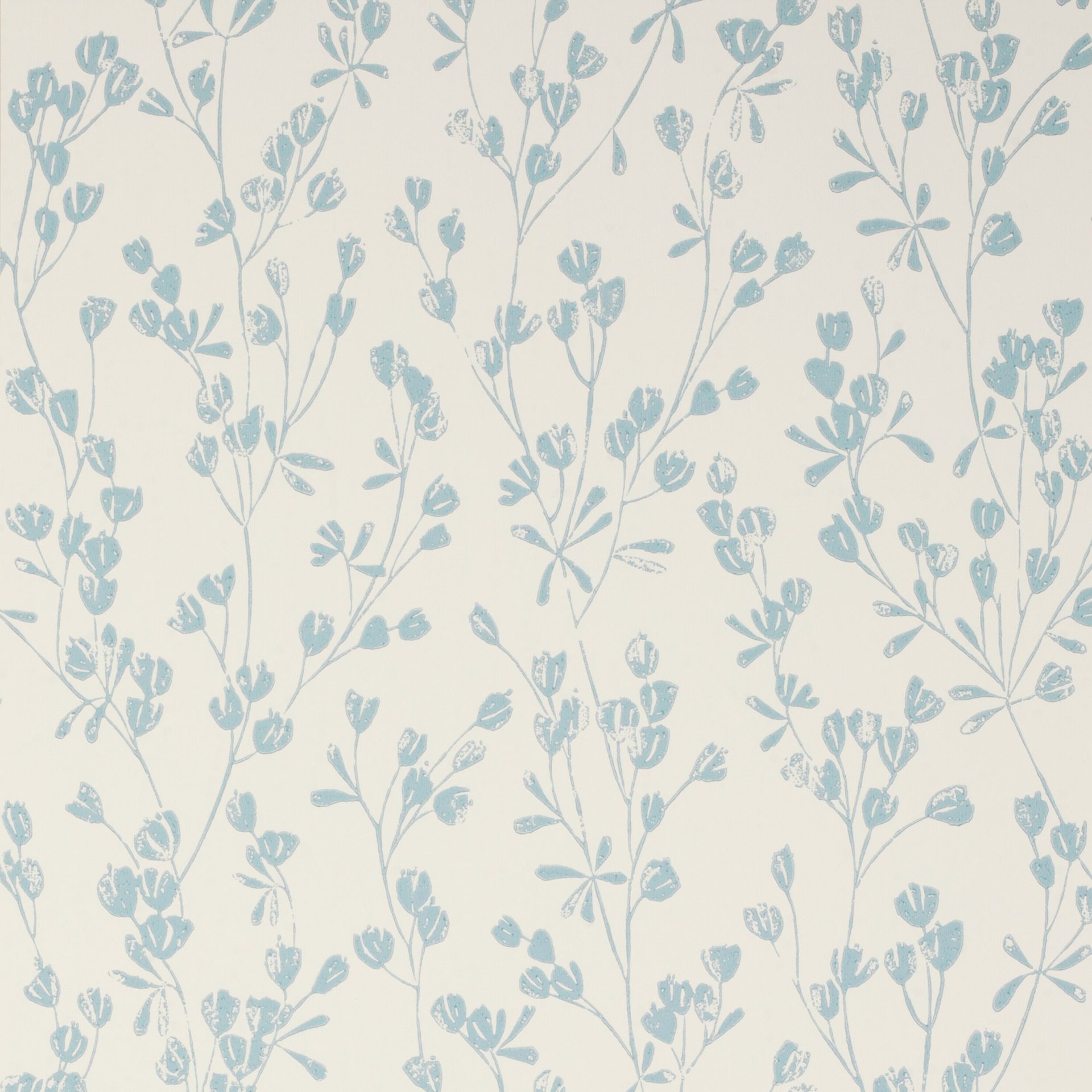 Edith Cream Blue Wallpaper