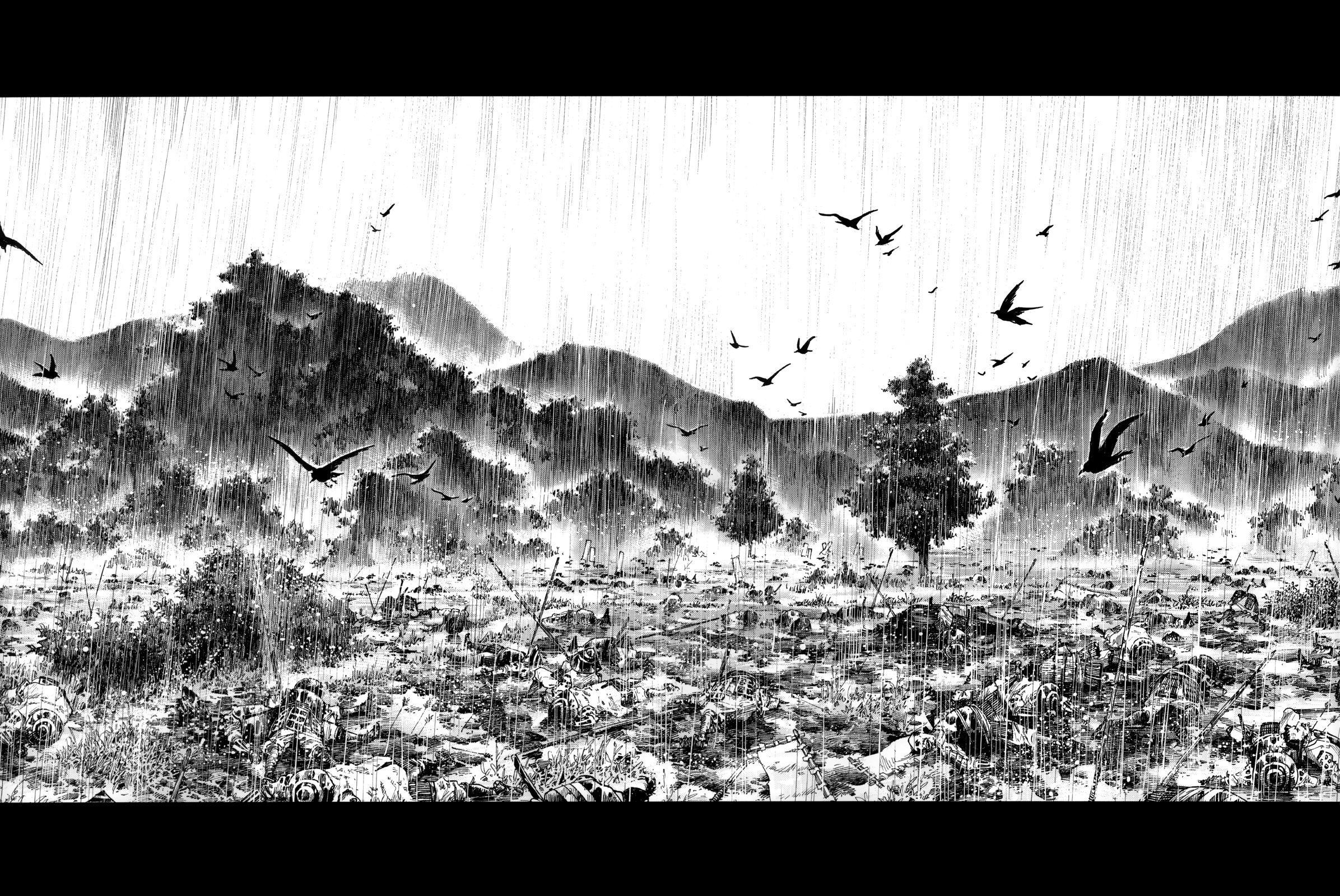 Vagabond HD Wallpaper: A Journey Through Rain and Nature