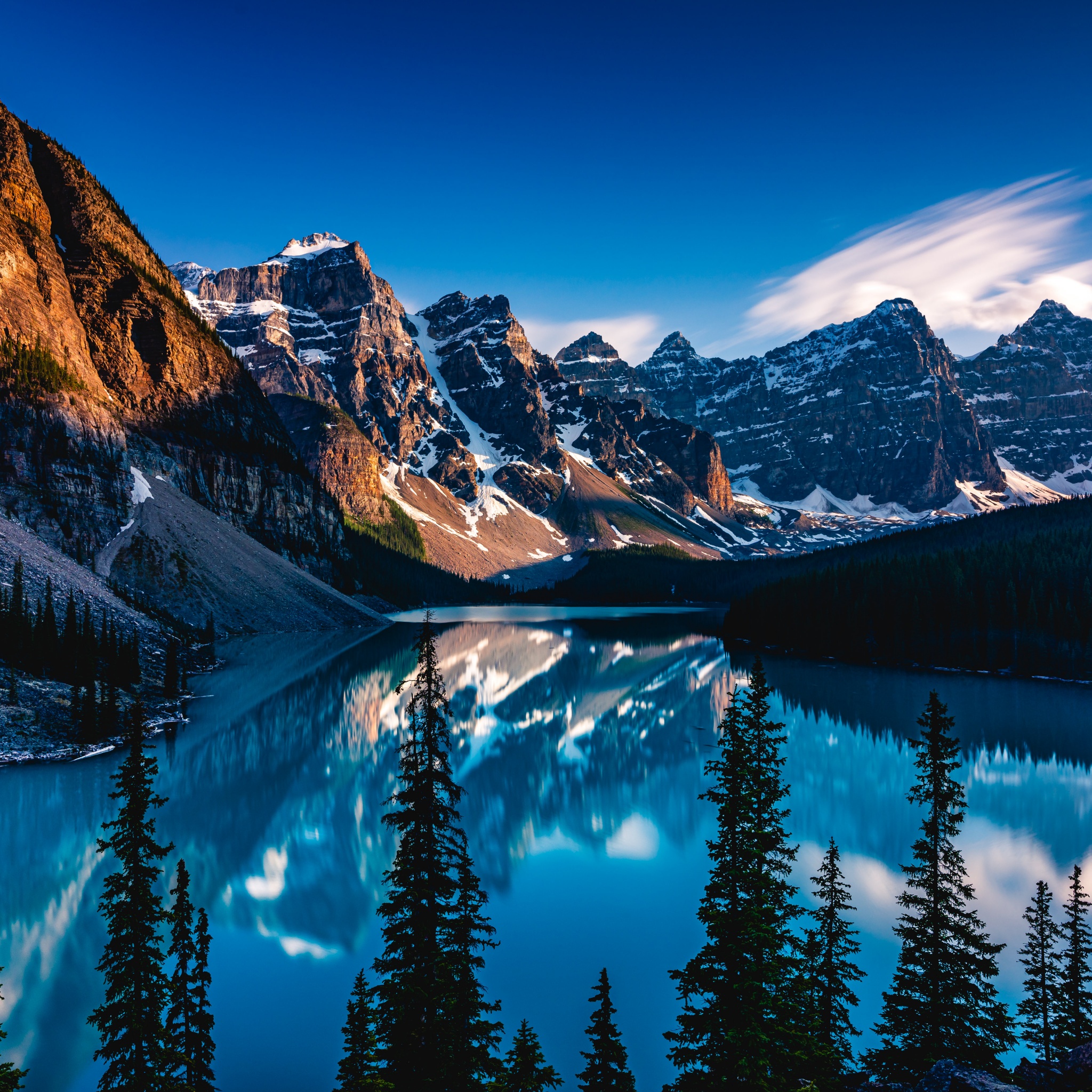 Moraine Lake Wallpaper 4K, Canadian Rockies