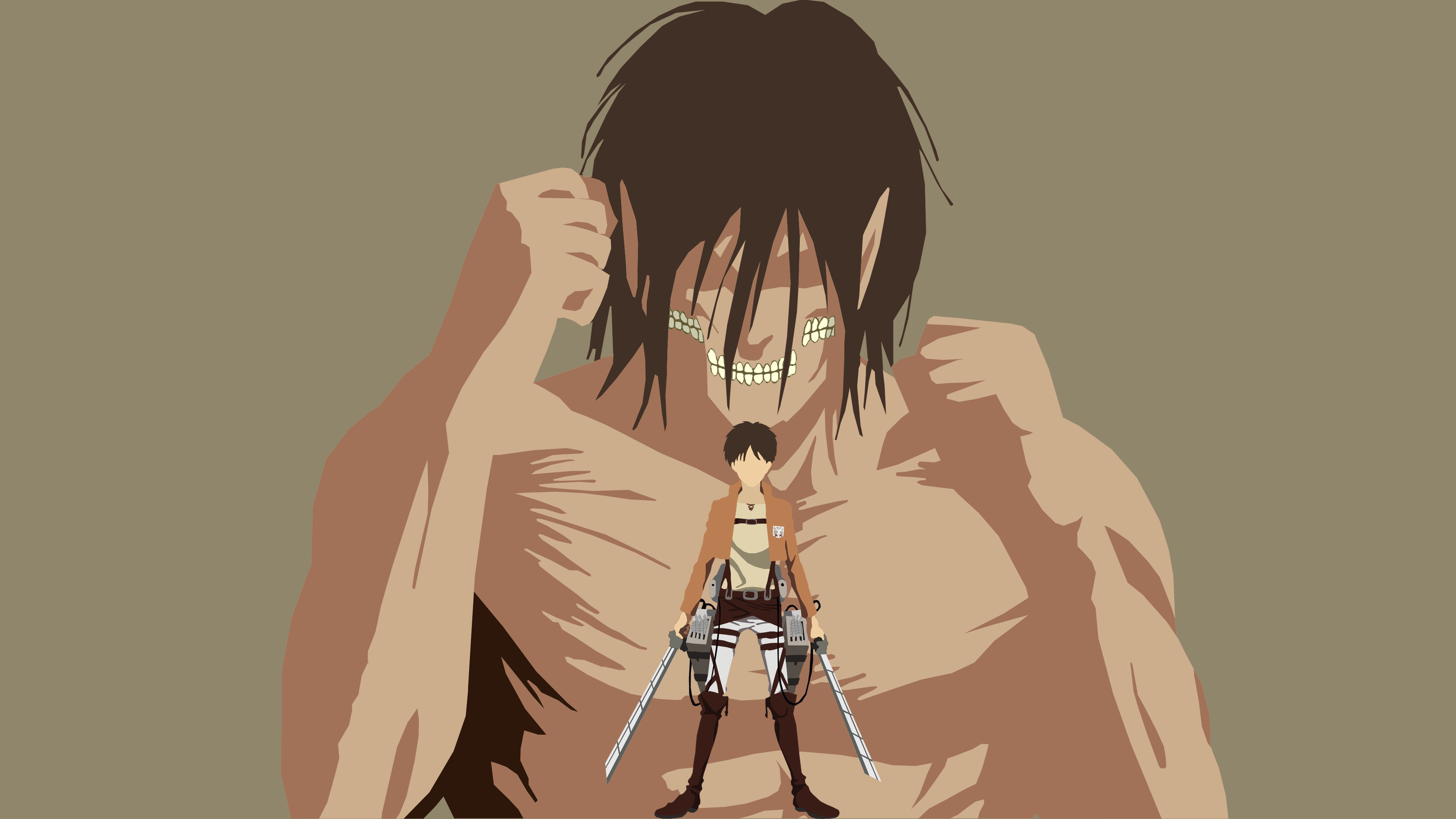 Download Minimalist Eren Yeager Anime