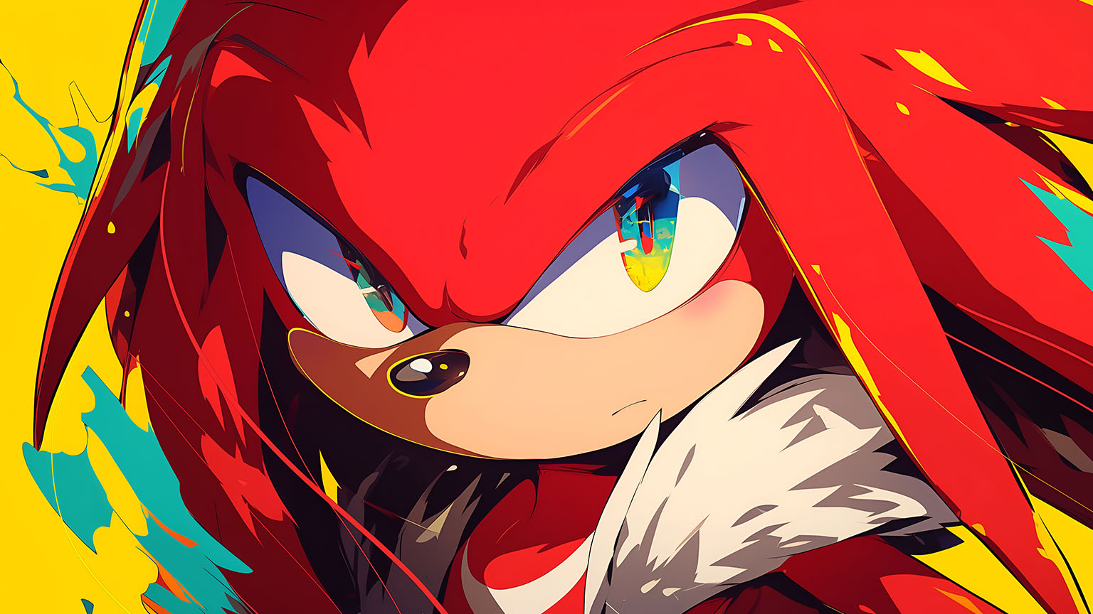 Knuckles Sonic Fierce Look Desktop