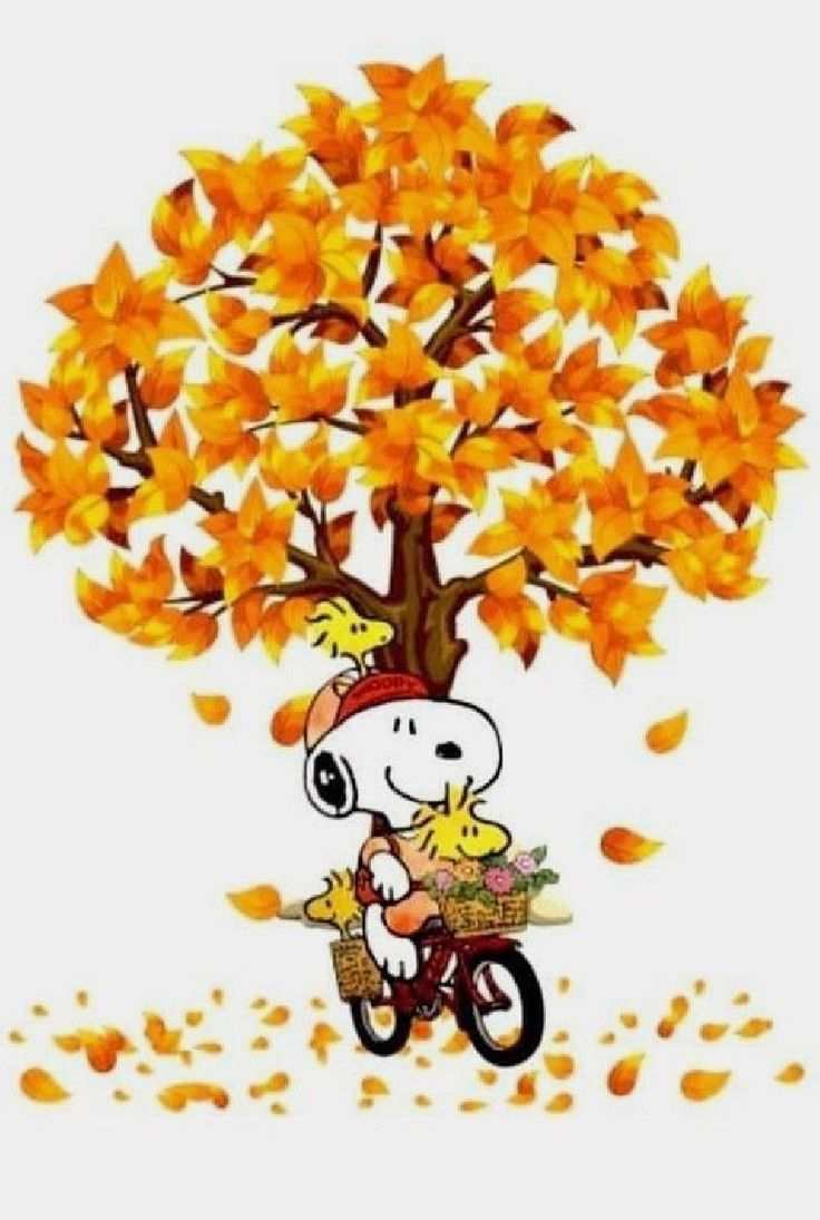 Snoopy Autumn Picture Wallpaper