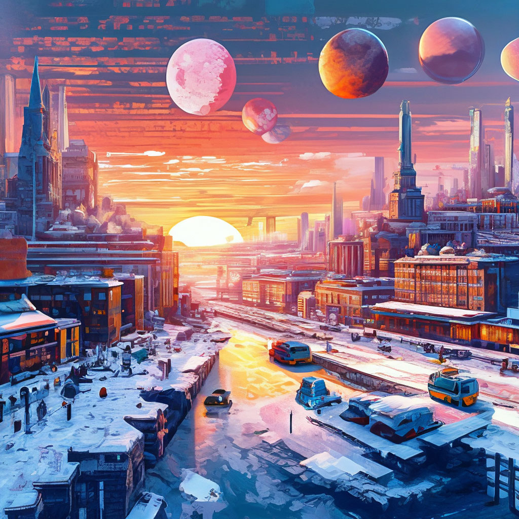 Image of the city in Pixel Art style