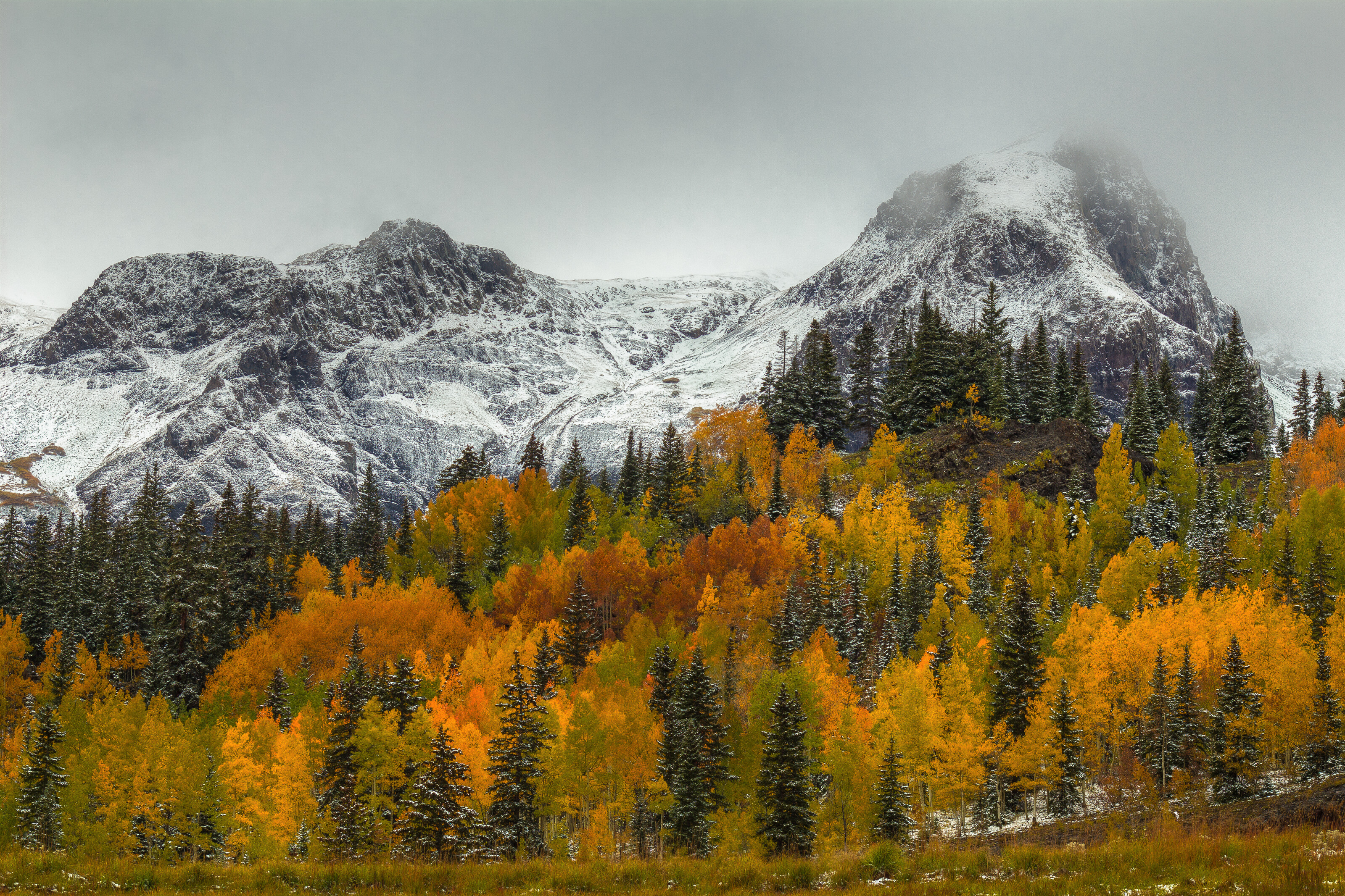 A Rocky Mountain Autumn Mural Wallpaper