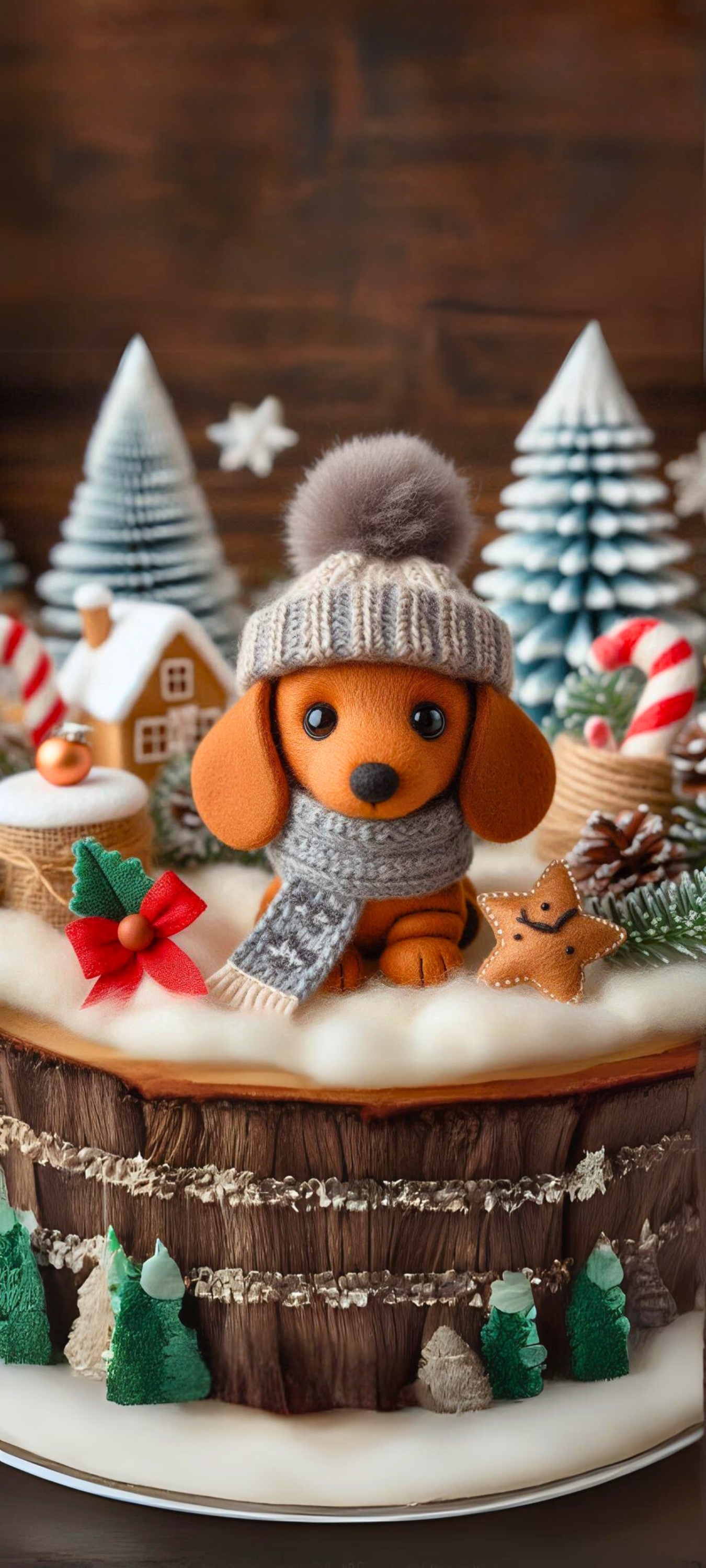Beautiful Dachshund Christmas Phone