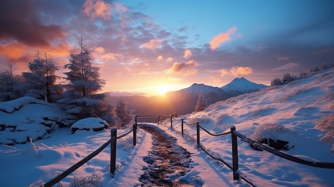 Download, Winter, Path