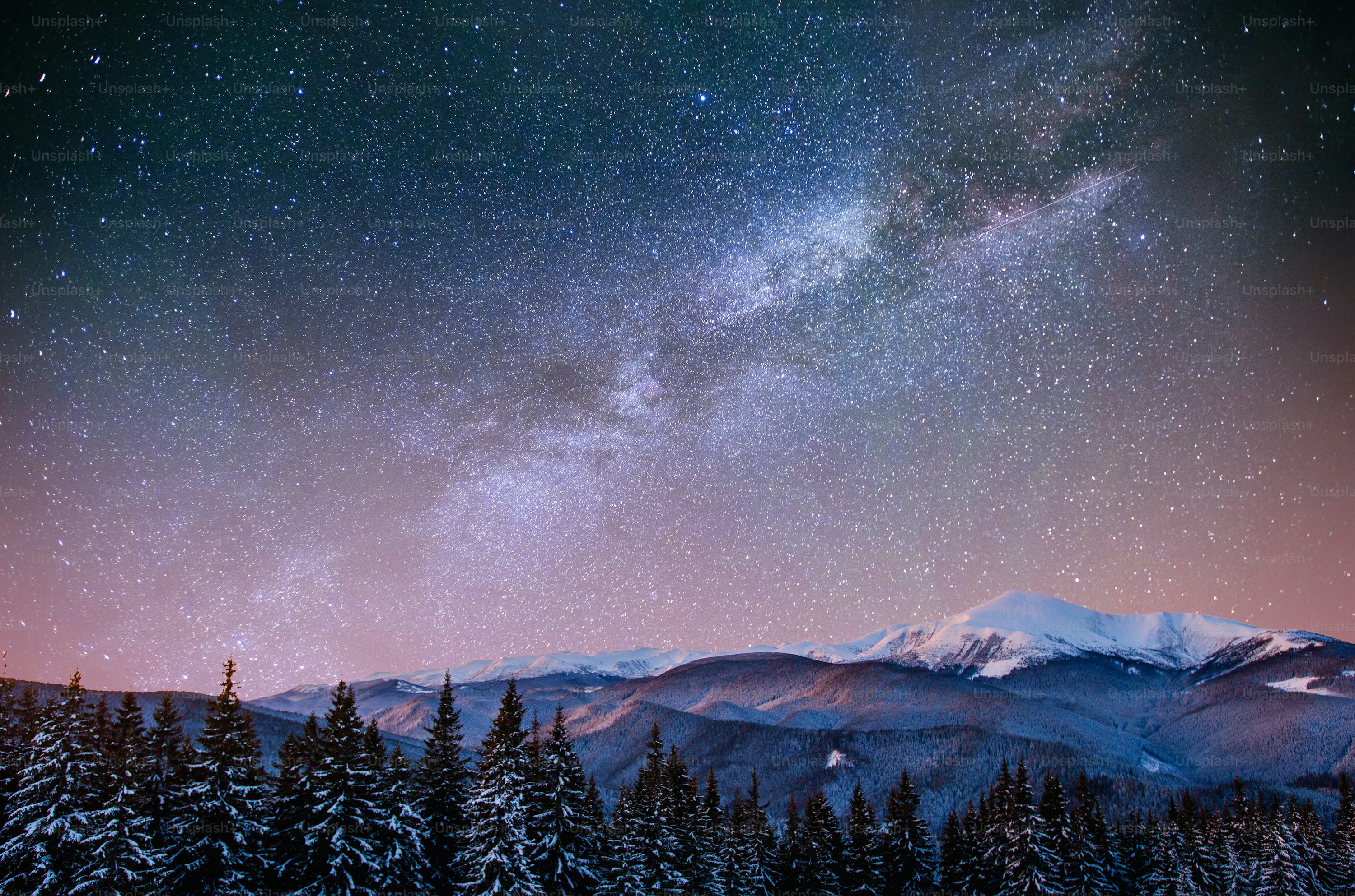 Mountain Star Landscape Night Sky