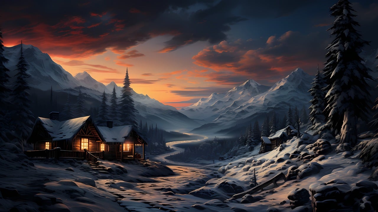 Download, Mountains, Trees