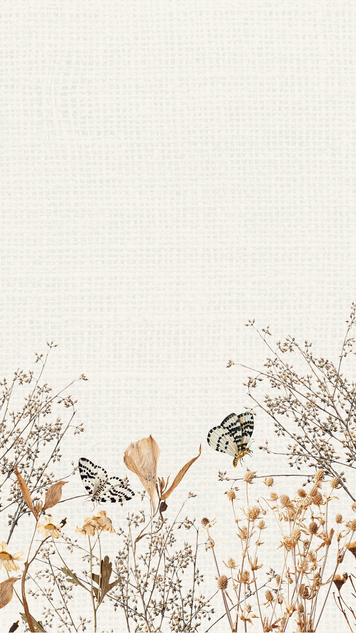 Aesthetic autumn flower phone wallpaper