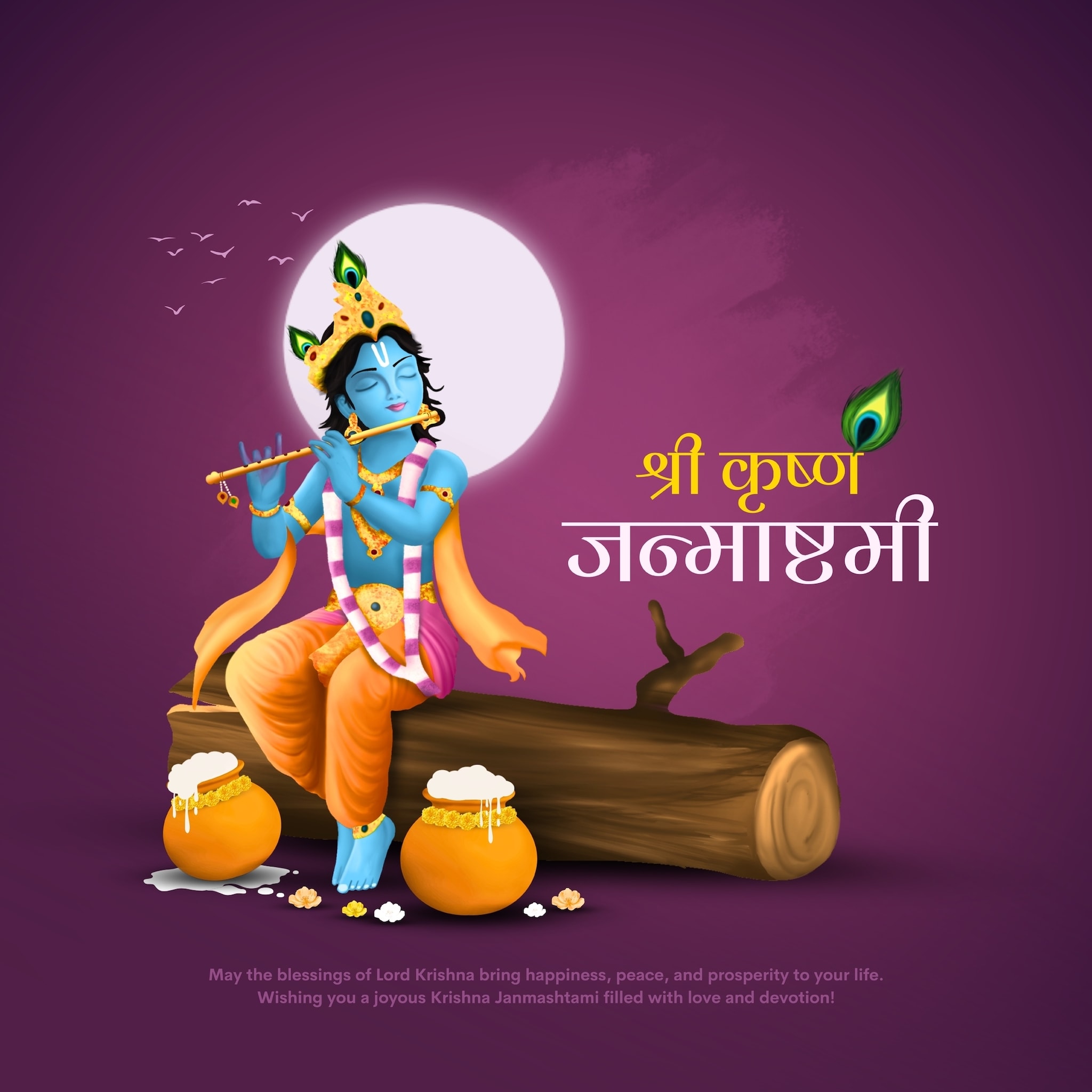 Happy Krishna Janmashtami Wishes 2024