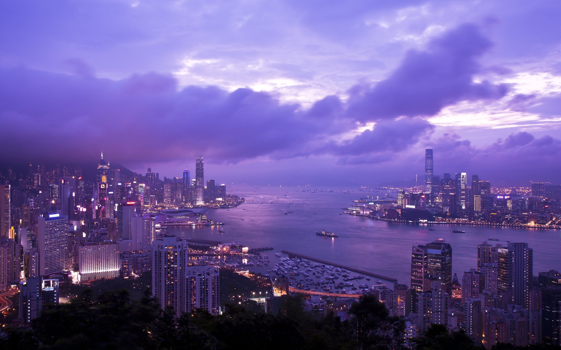 HD Wallpaper of Victoria Harbour
