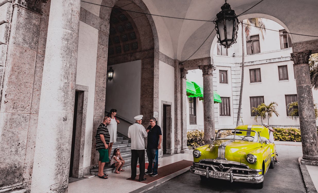 A Classic Car on the Street in Havana