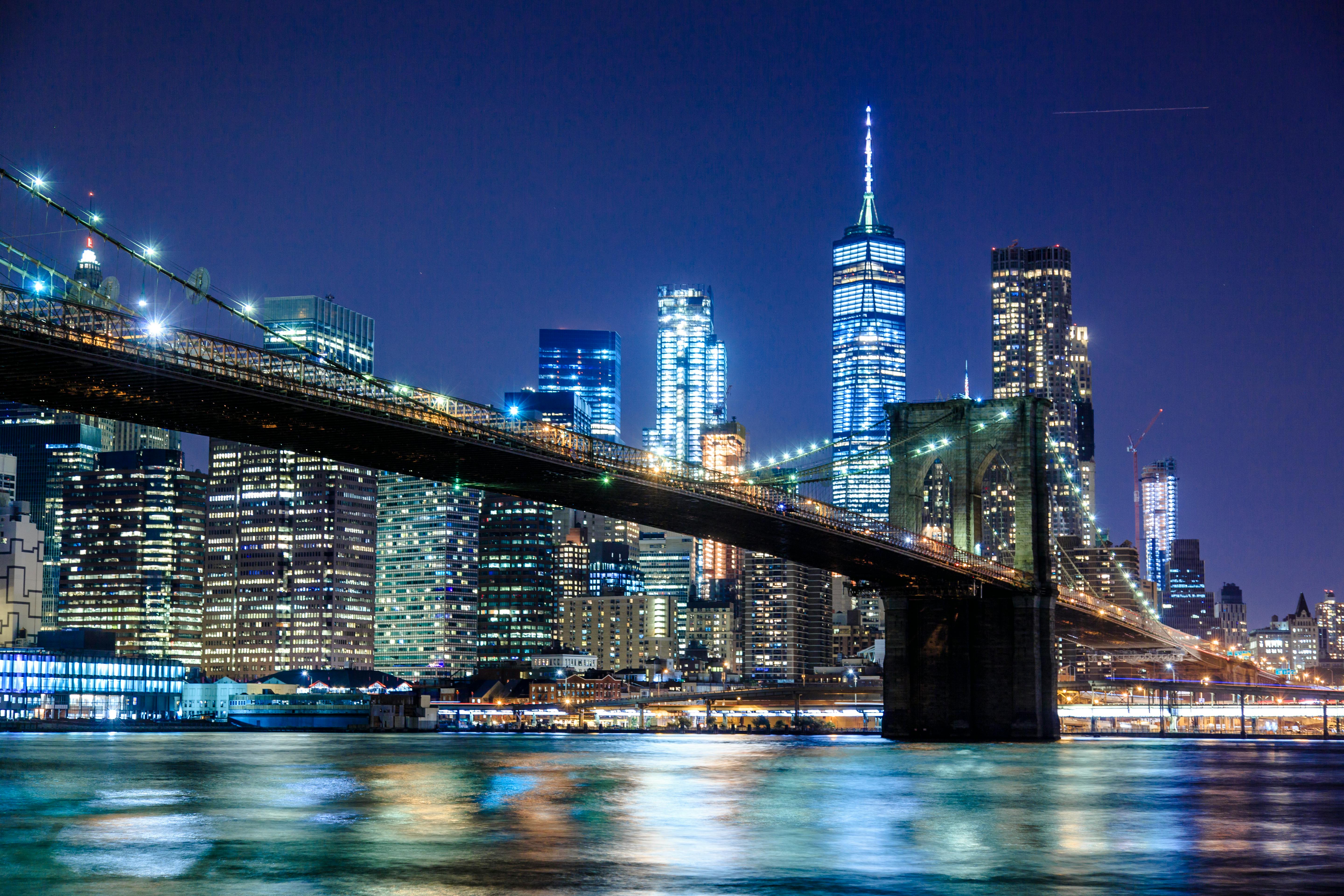 The Brooklyn Bridge and the Manhattan Skyline · Free