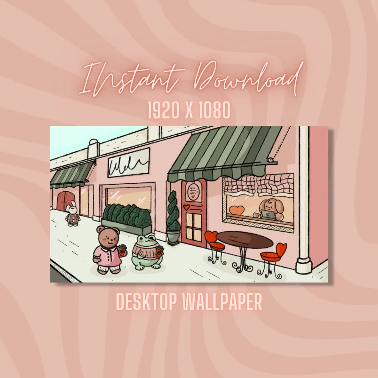 Bear Wallpaper, Café Background, Kawaii