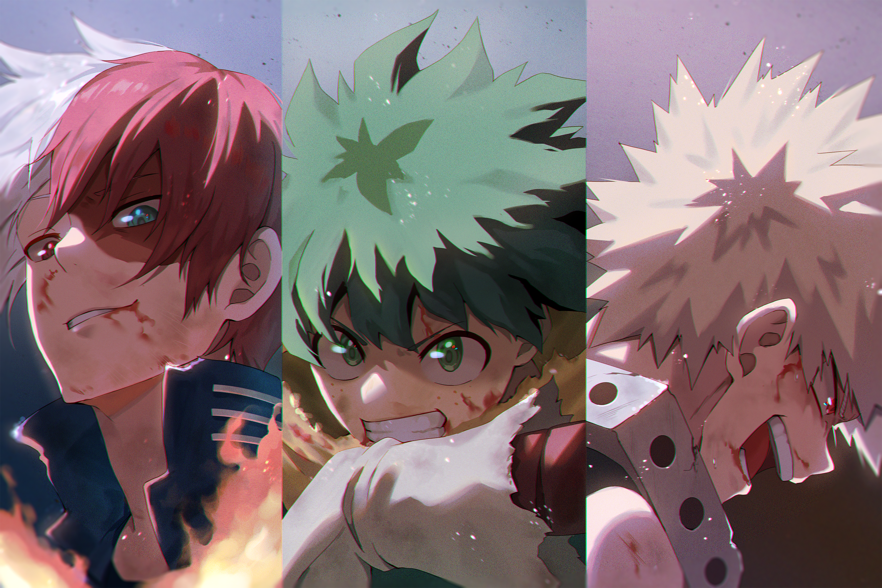 Download Shoto Todoroki Izuku Midoriya