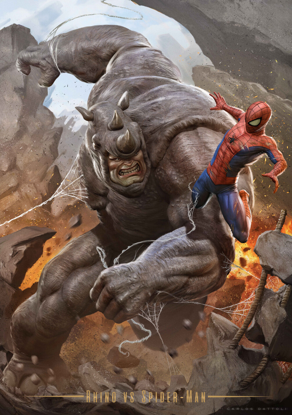 Rhino vs spiderman, Carlos Dattoli