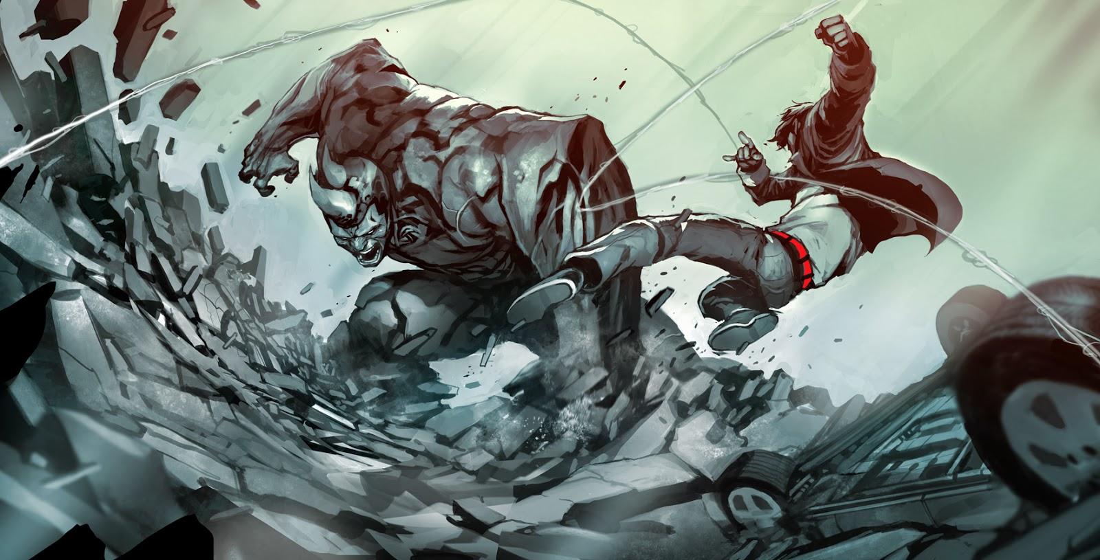 The Rhino vs Peter Parker