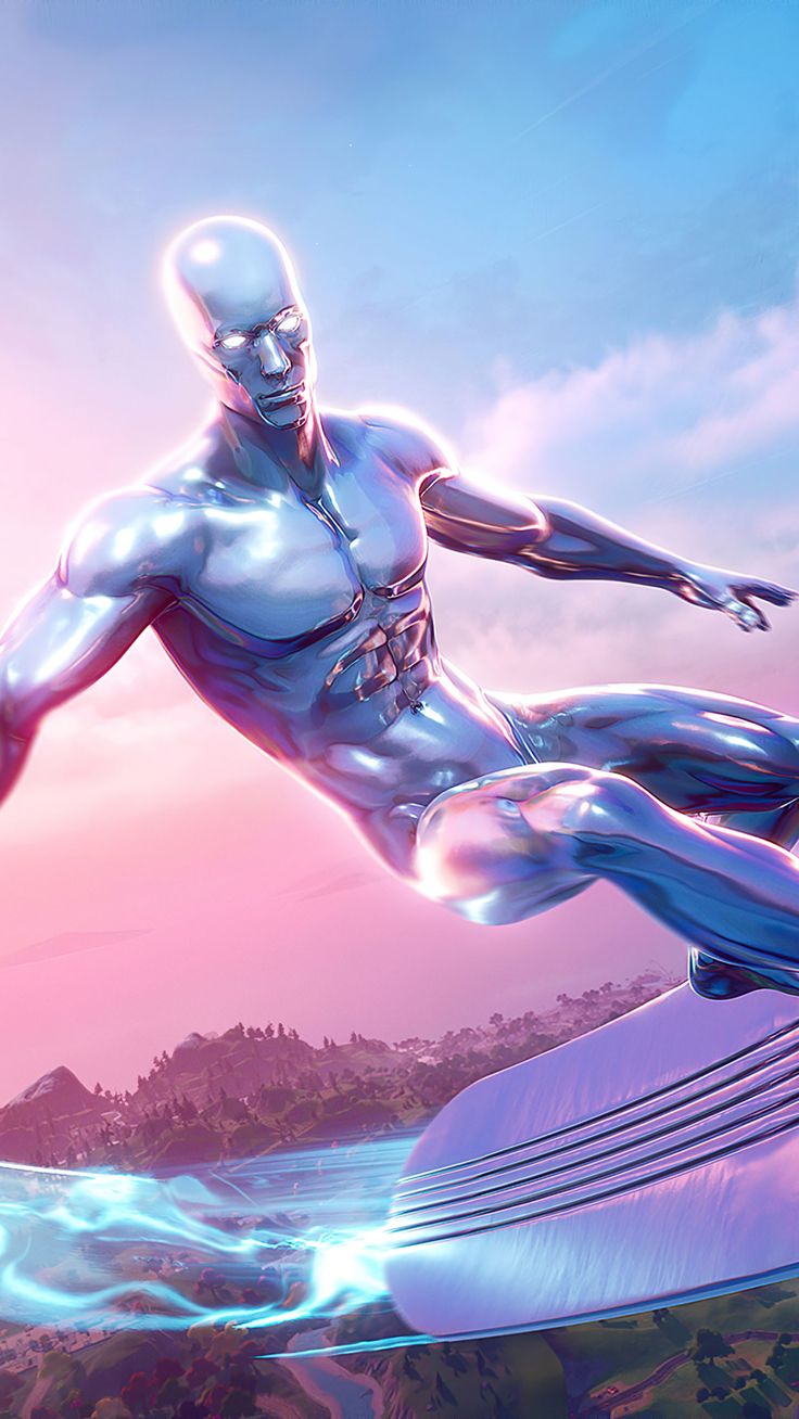 Silver Surfer Fortnite 4K Ultra HD Mobile Wallpaper for iPhone & Android