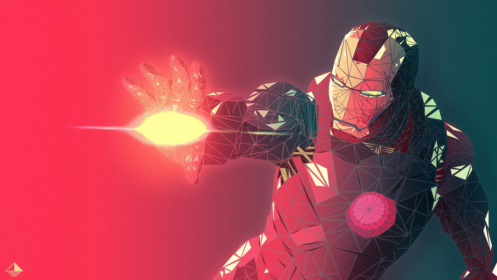 Iron Man Geometric Wallpaper