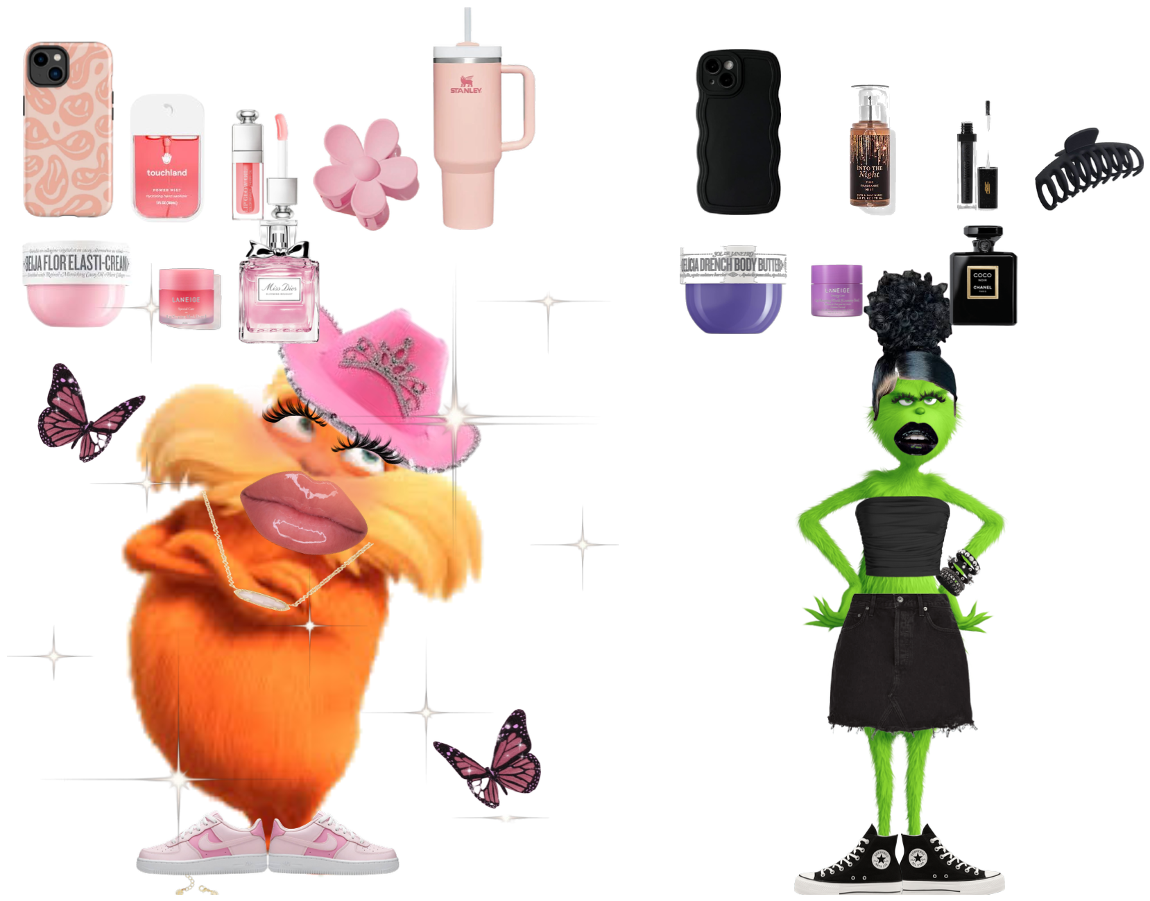 PREPPY LORAX VS BADDIE GRINCH Outfit