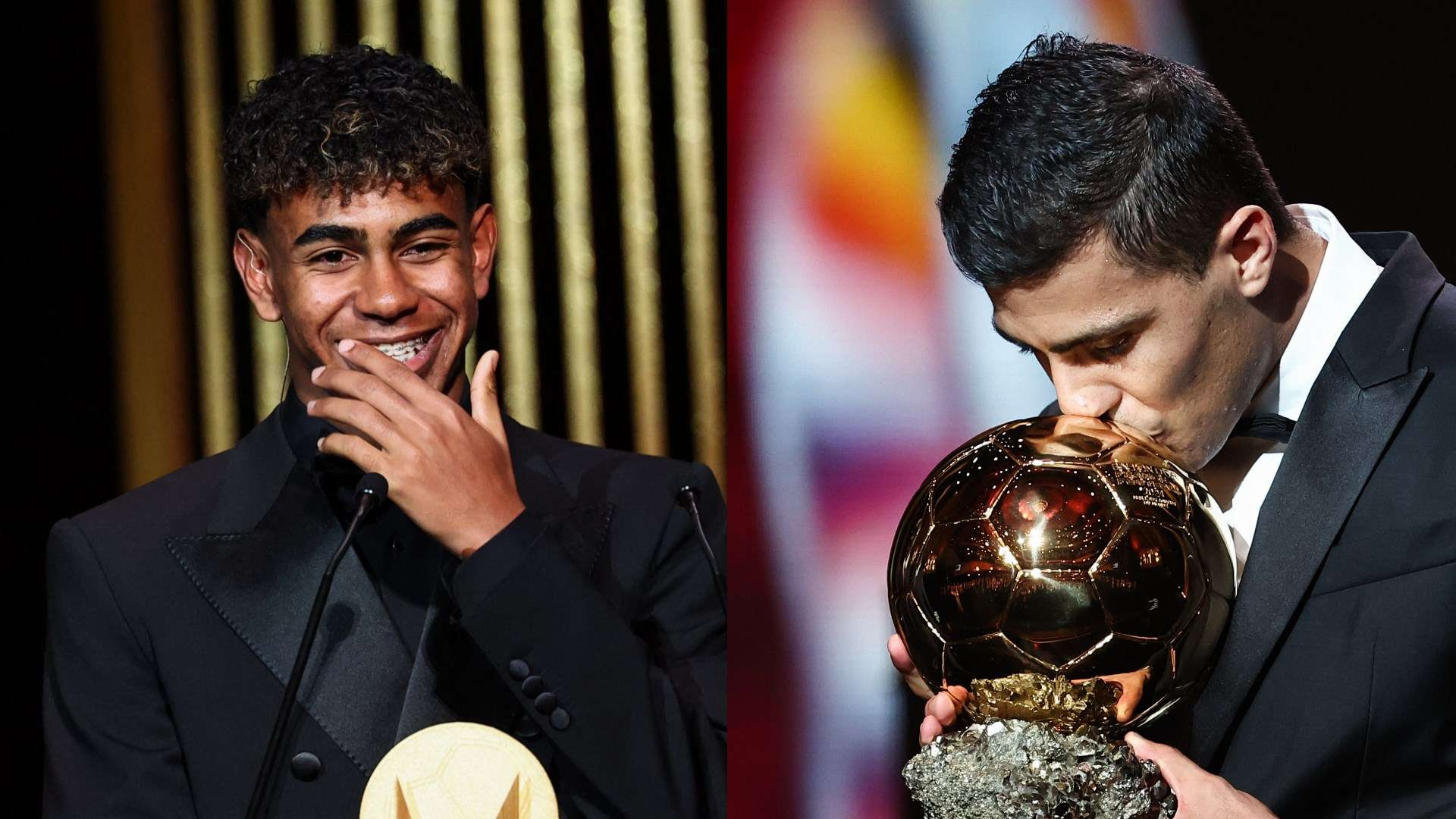Lamine Yamal after winning Ballon d