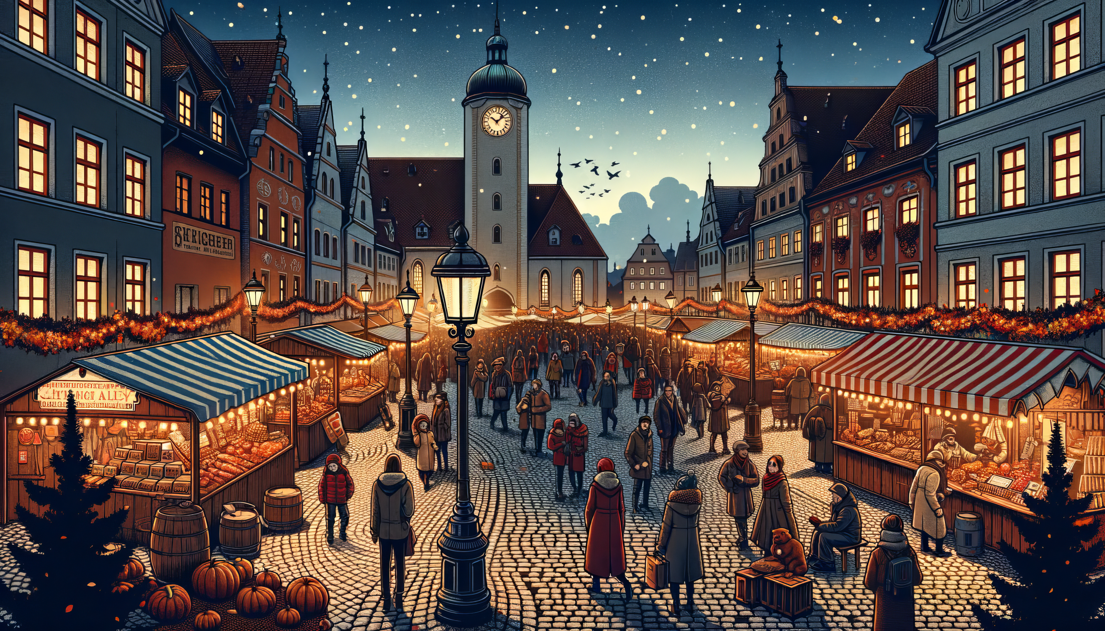 Enchanting Evening Christmas Market HD