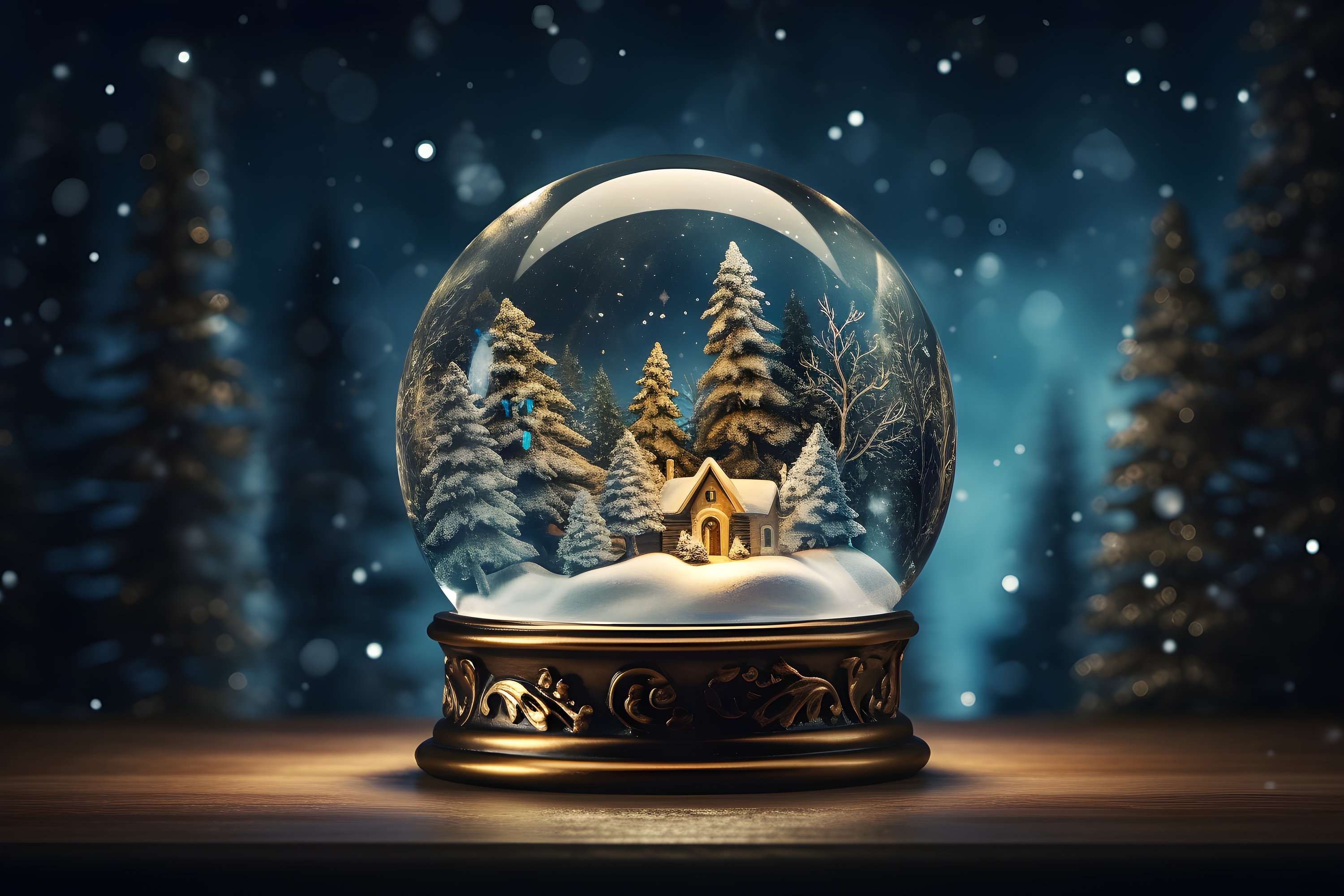 Beautiful Snow Globe Winter Wonderland