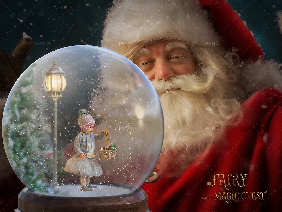 Christmas Digital Backdrop, Santa