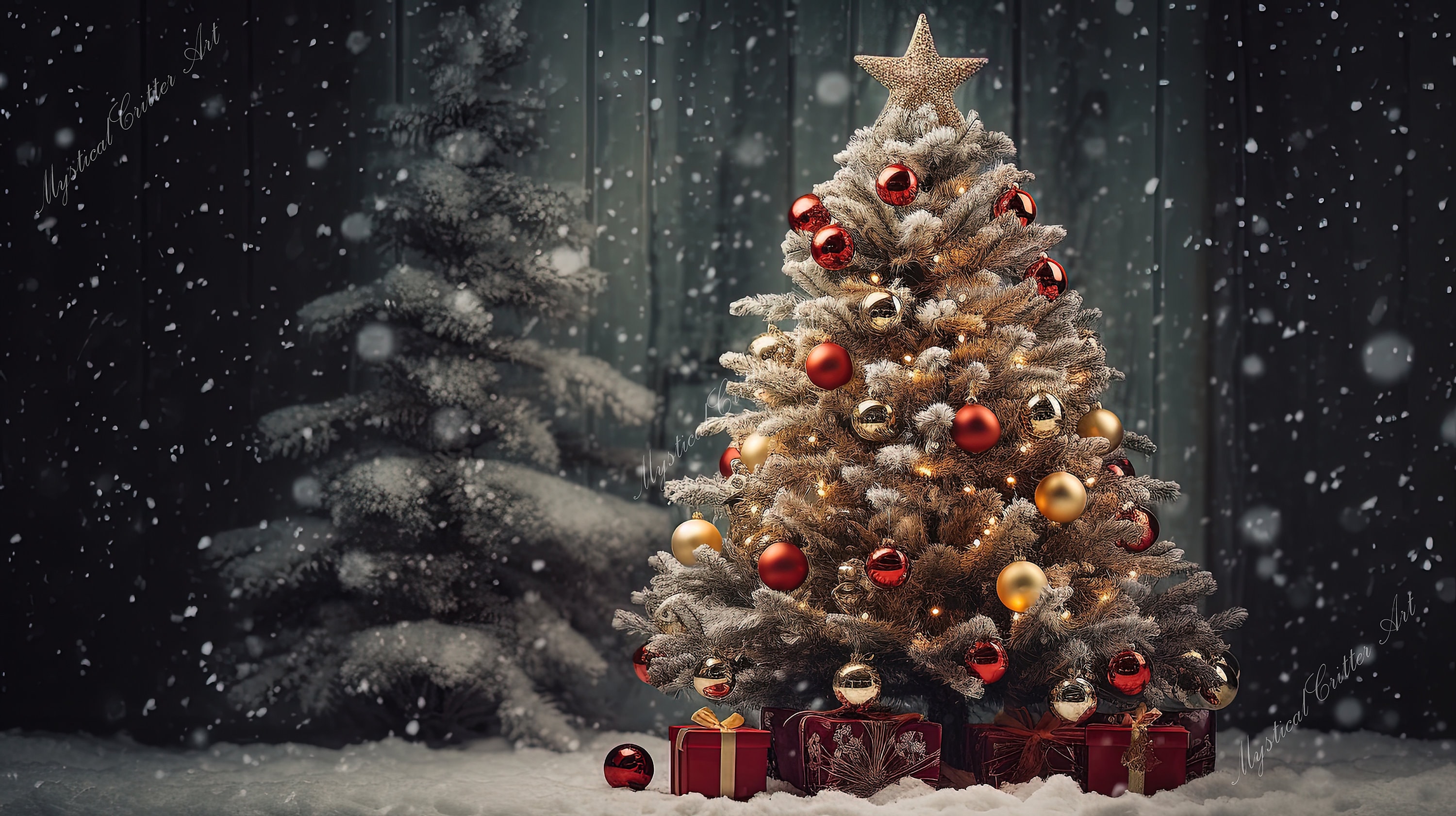 Christmas Art Wallpapers Wallpaper Cave