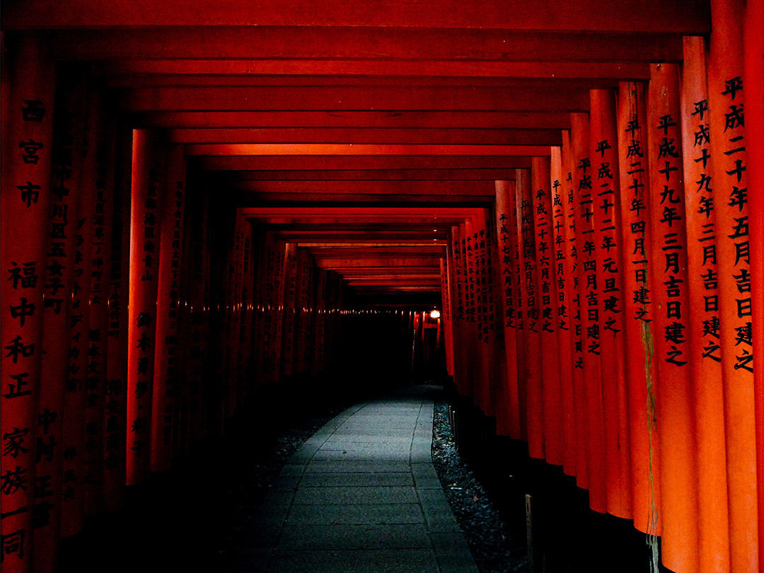 Torii Tunnels at Fushimi Inari Shrine